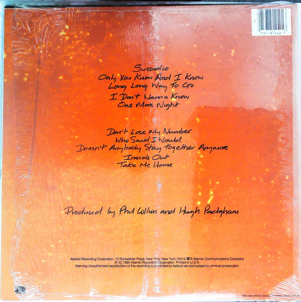 Phil Collins - No Jacket Required (LP, Album, Club, Col) (Very Good Plus (VG+)) - Image 2