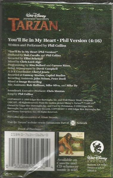 Phil Collins - You'll Be In My Heart (Cass, Single) (Near Mint (NM or M-)) - Image 2