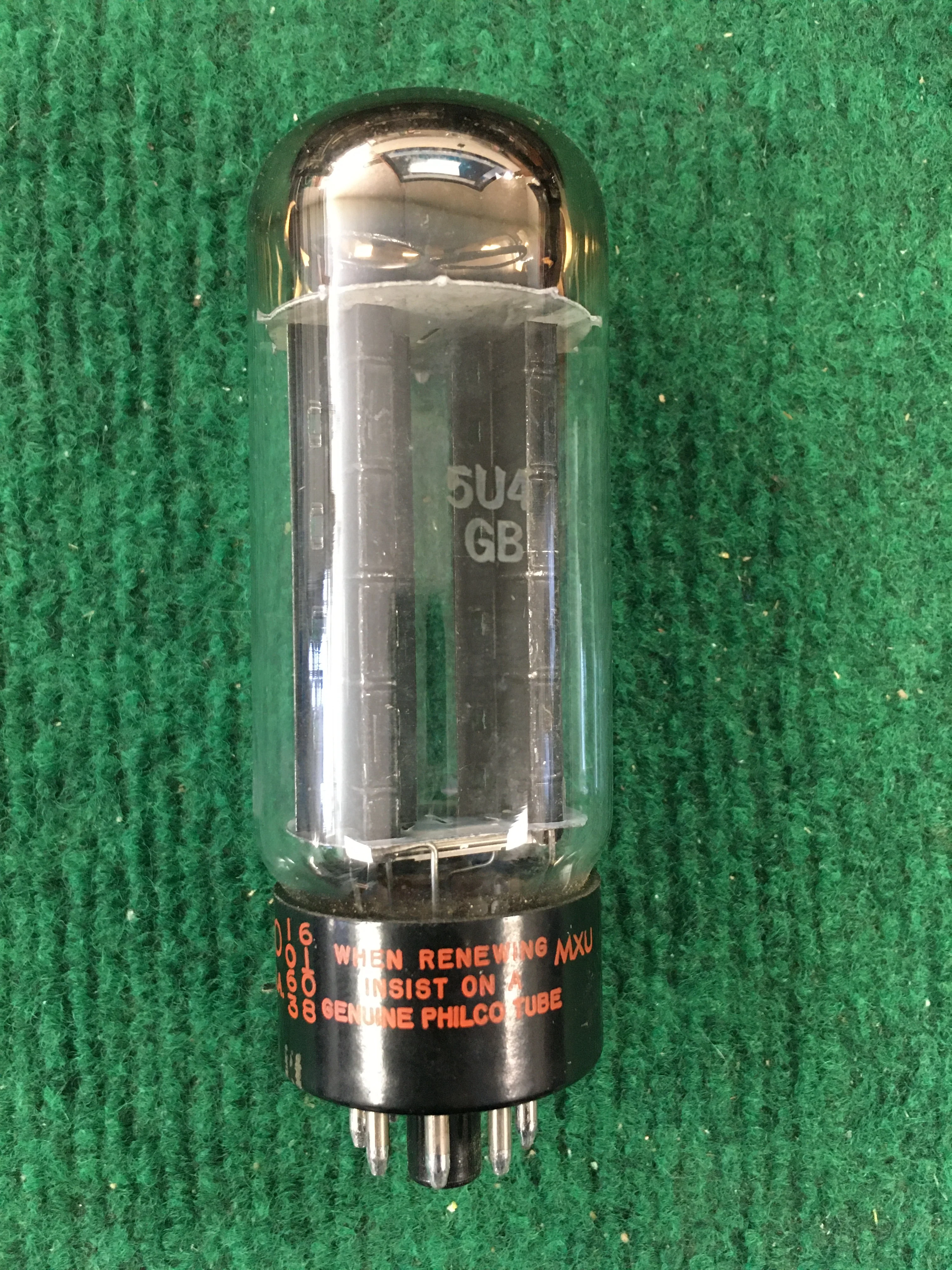 Philco 5U4GB Vacuum Tube * Tested 124/121 - Image 2