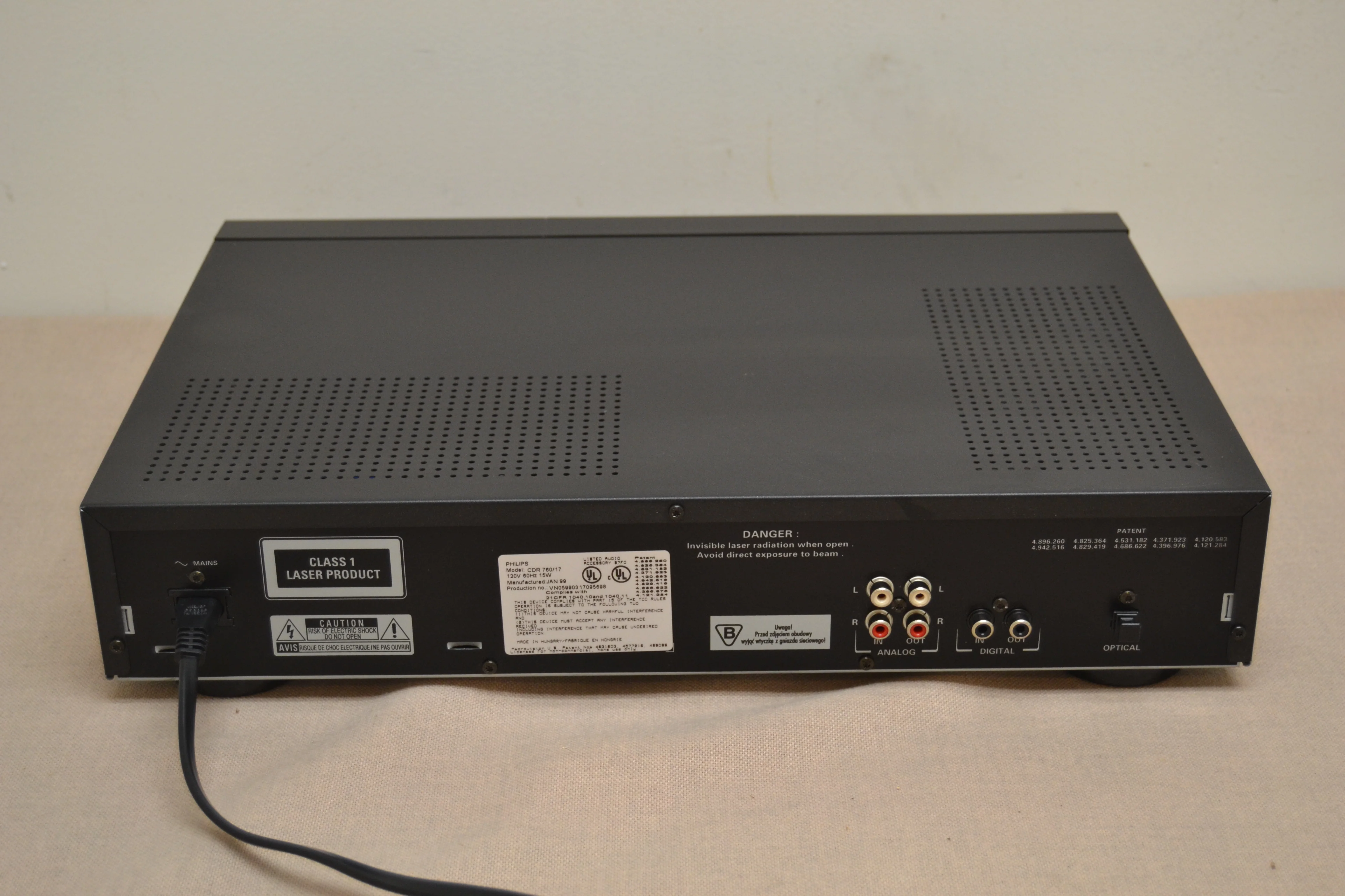 Philips CDR-760 Single CD Recorder * Manual * Remote Control * Fully Serviced * new belts - Image 10