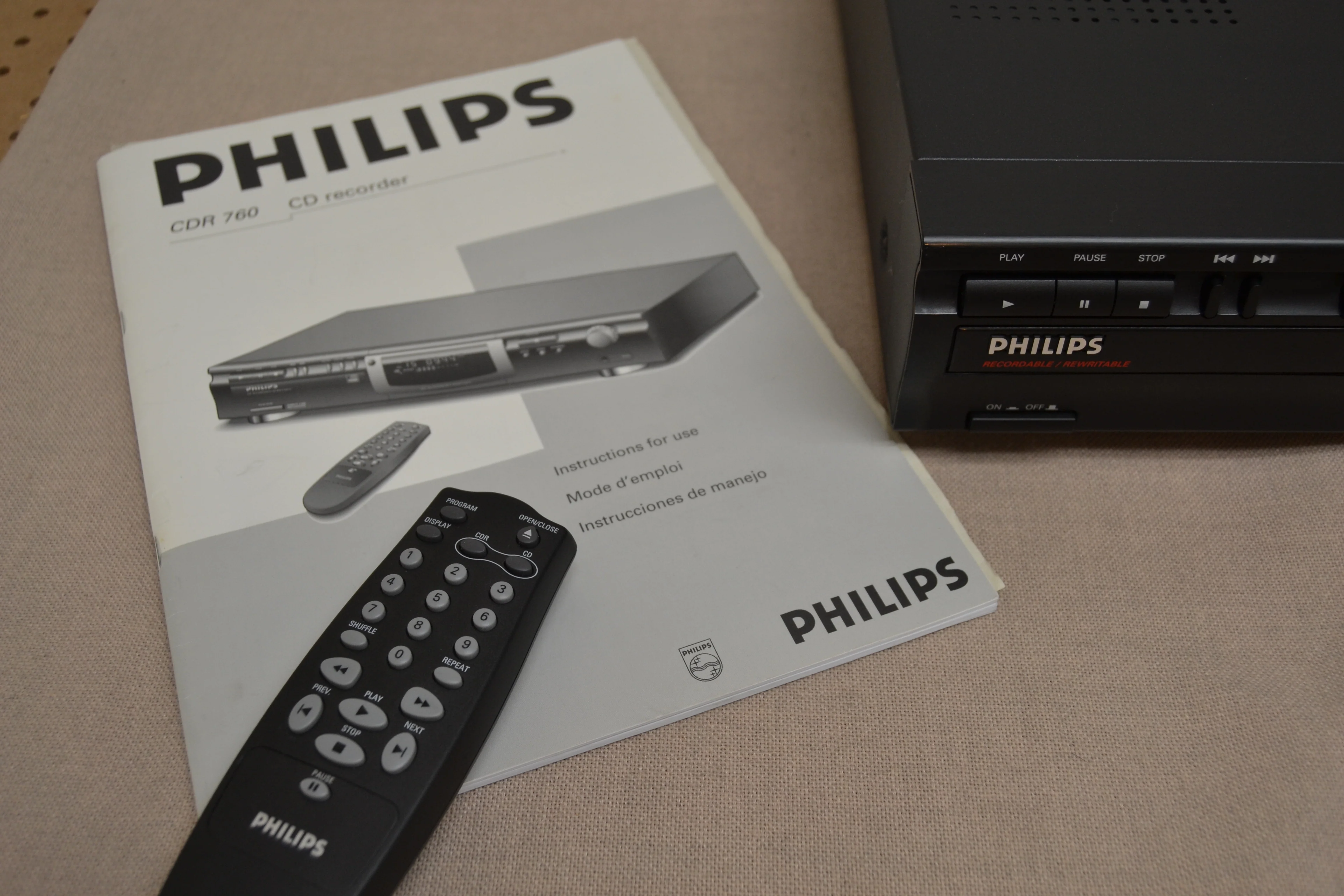 Philips CDR-760 Single CD Recorder * Manual * Remote Control * Fully Serviced * new belts - Image 6