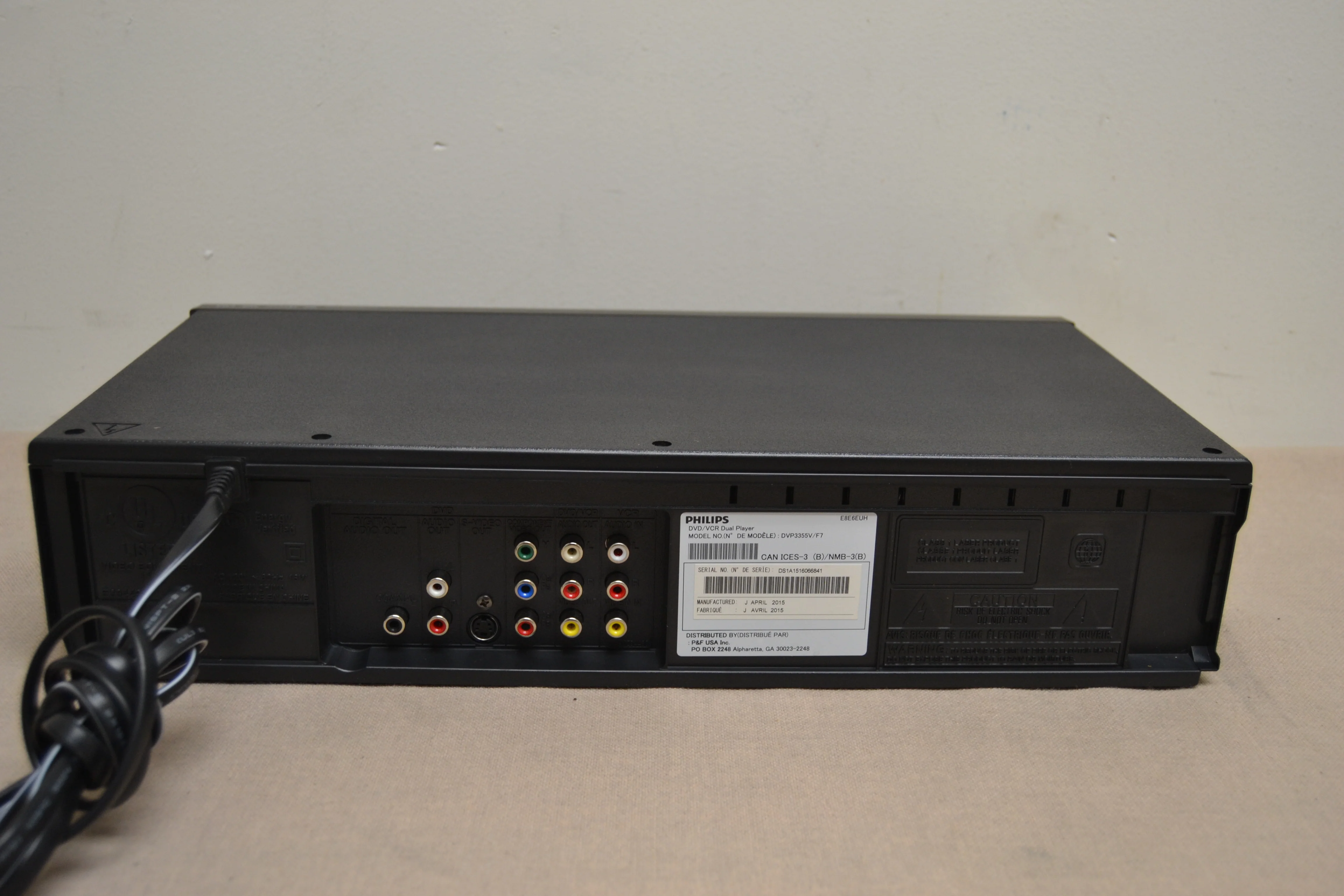 Philips DVP3355V/F7 DVD/VCR Player * Manual * Remote * 2015 - Image 9