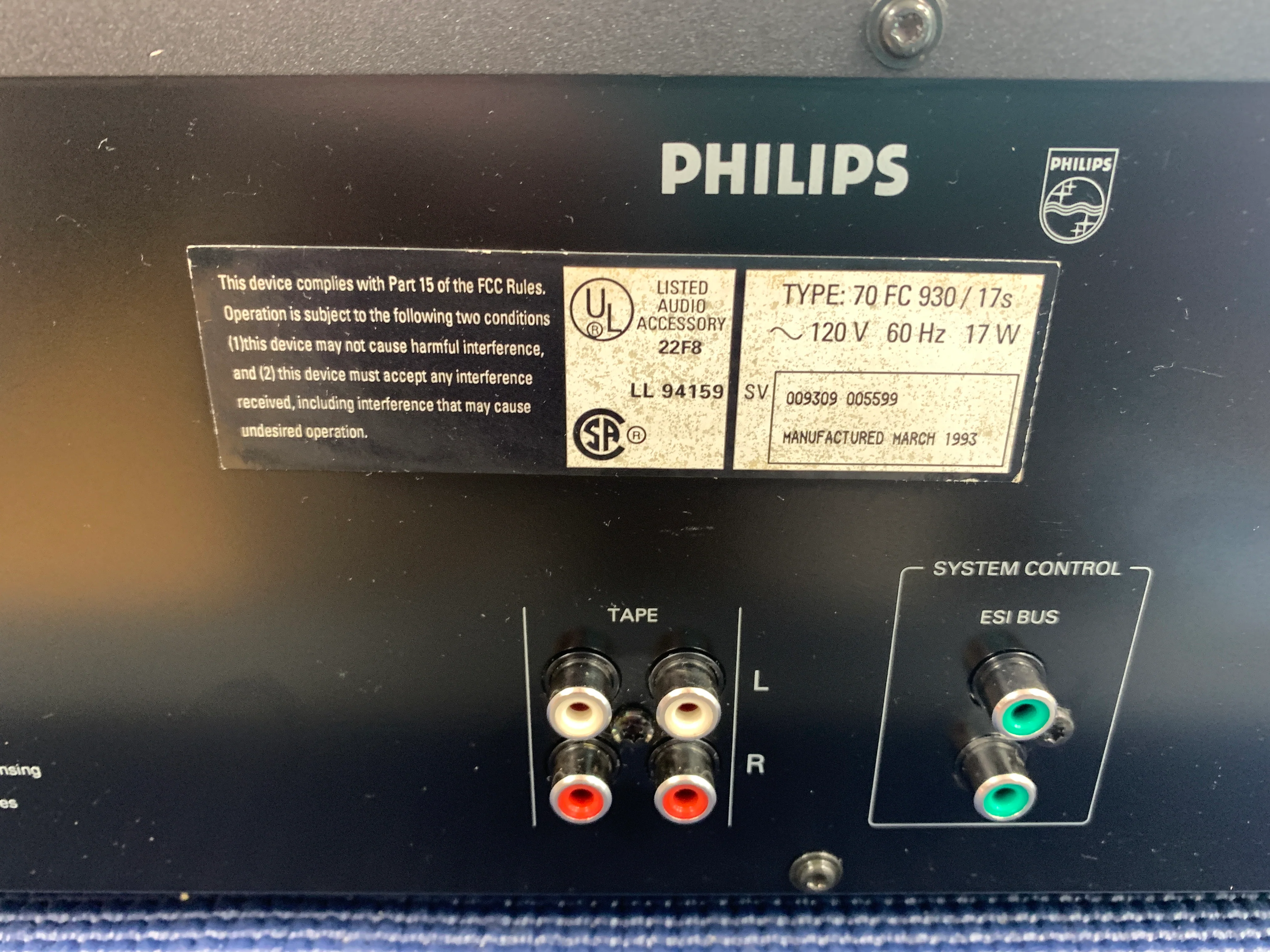 Philips FC-930 Double Cassette Deck * Manual - Image 12