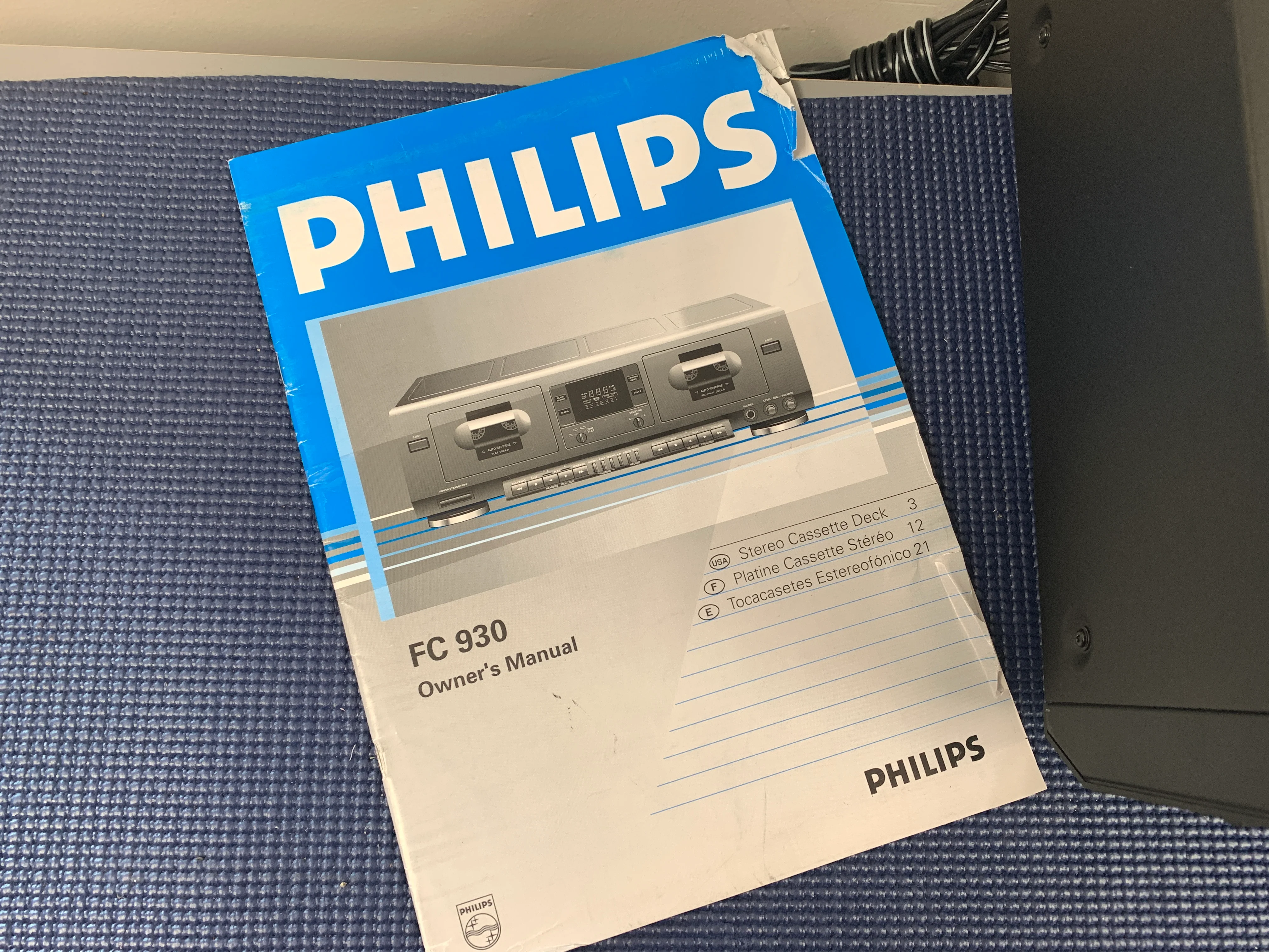 Philips FC-930 Double Cassette Deck * Manual - Image 9