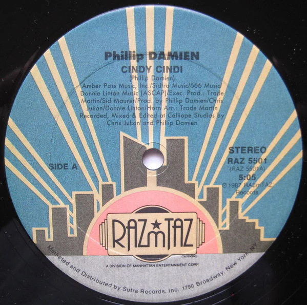Phillip Damien - Cindy Cindi (12") (Mint (M)) - Image 3