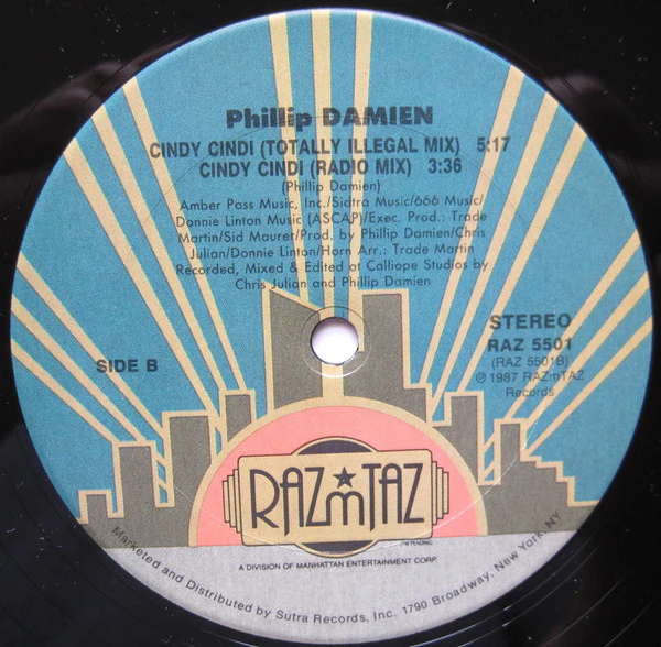 Phillip Damien - Cindy Cindi (12") (Mint (M)) - Image 4