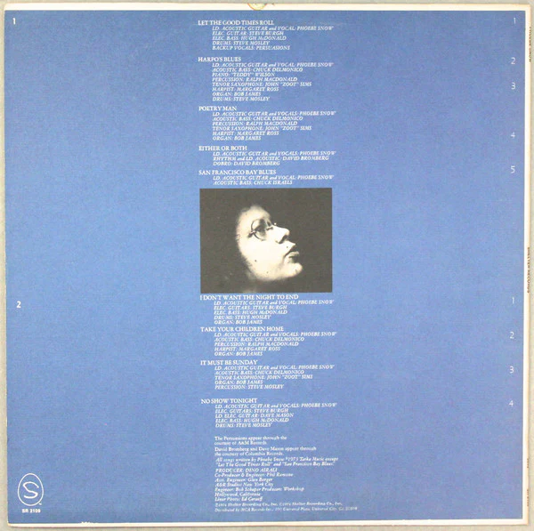 Phoebe Snow - Phoebe Snow (LP, Album, Glo) (Very Good Plus (VG+)) - Image 2