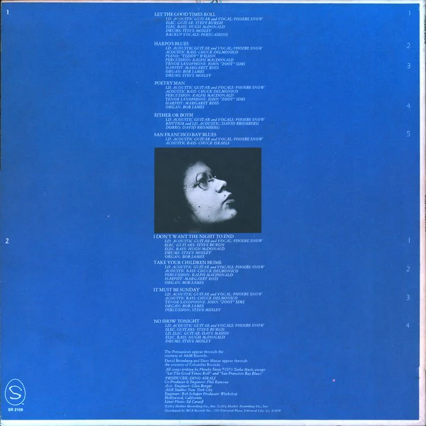 Phoebe Snow - Phoebe Snow (LP, Album, Pin) (Near Mint (NM or M-)) - Image 2