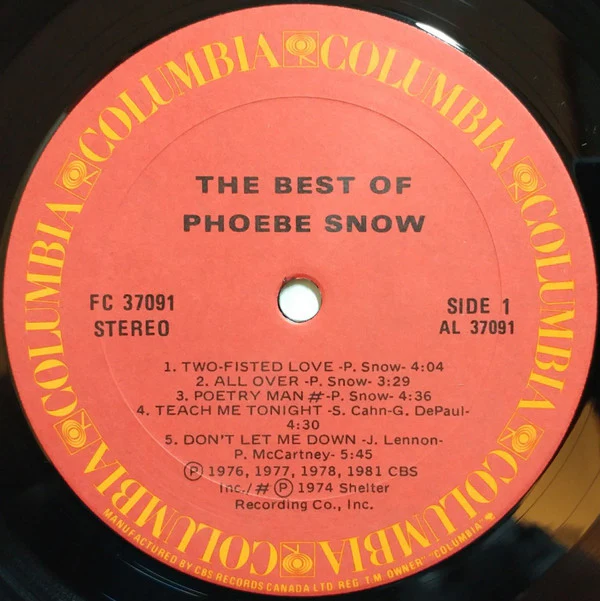 Phoebe Snow - The Best Of Phoebe Snow (LP, Comp) (Very Good Plus (VG+)) - Image 3