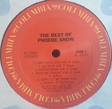 Phoebe Snow - The Best Of Phoebe Snow (LP, Comp) (Very Good Plus (VG+)) - Image 2