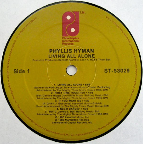 Phyllis Hyman - Living All Alone (LP, Album) (Very Good Plus (VG+)) - Image 3
