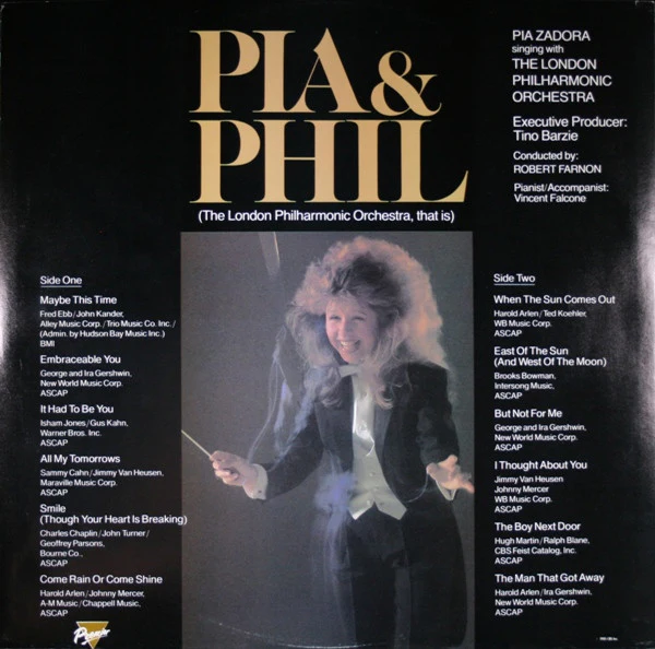 Pia Zadora With The The London Philharmonic Orchestra - Pia & Phil (LP, Album, Pit) (Very Good Plus (VG+)) - Image 3