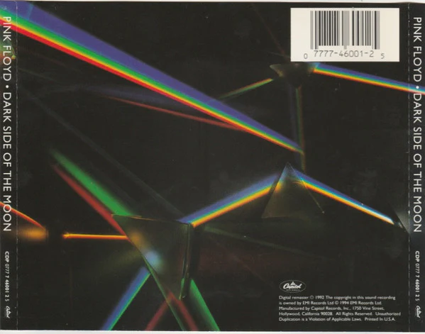 Pink Floyd - Dark Side Of The Moon (CD, Album, RE, RM) (Very Good Plus (VG+)) - Image 2