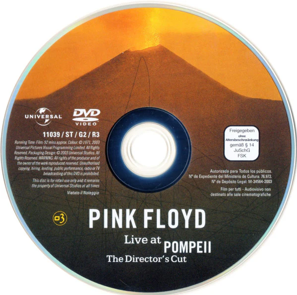 Pink Floyd - Live At Pompeii (The Director's Cut) (DVD-V, Copy Prot., PAL) (Very Good Plus (VG+)) - Image 3