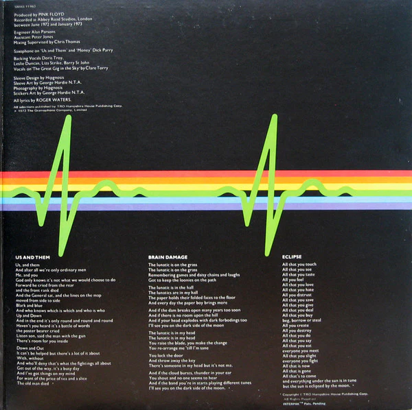 Pink Floyd - The Dark Side Of The Moon (LP, Album, Win) (Very Good Plus (VG+)) - Image 3
