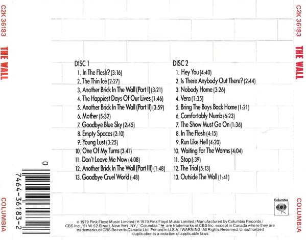 Pink Floyd - The Wall (2xCD, Album, RE) (Very Good Plus (VG+)) - Image 2