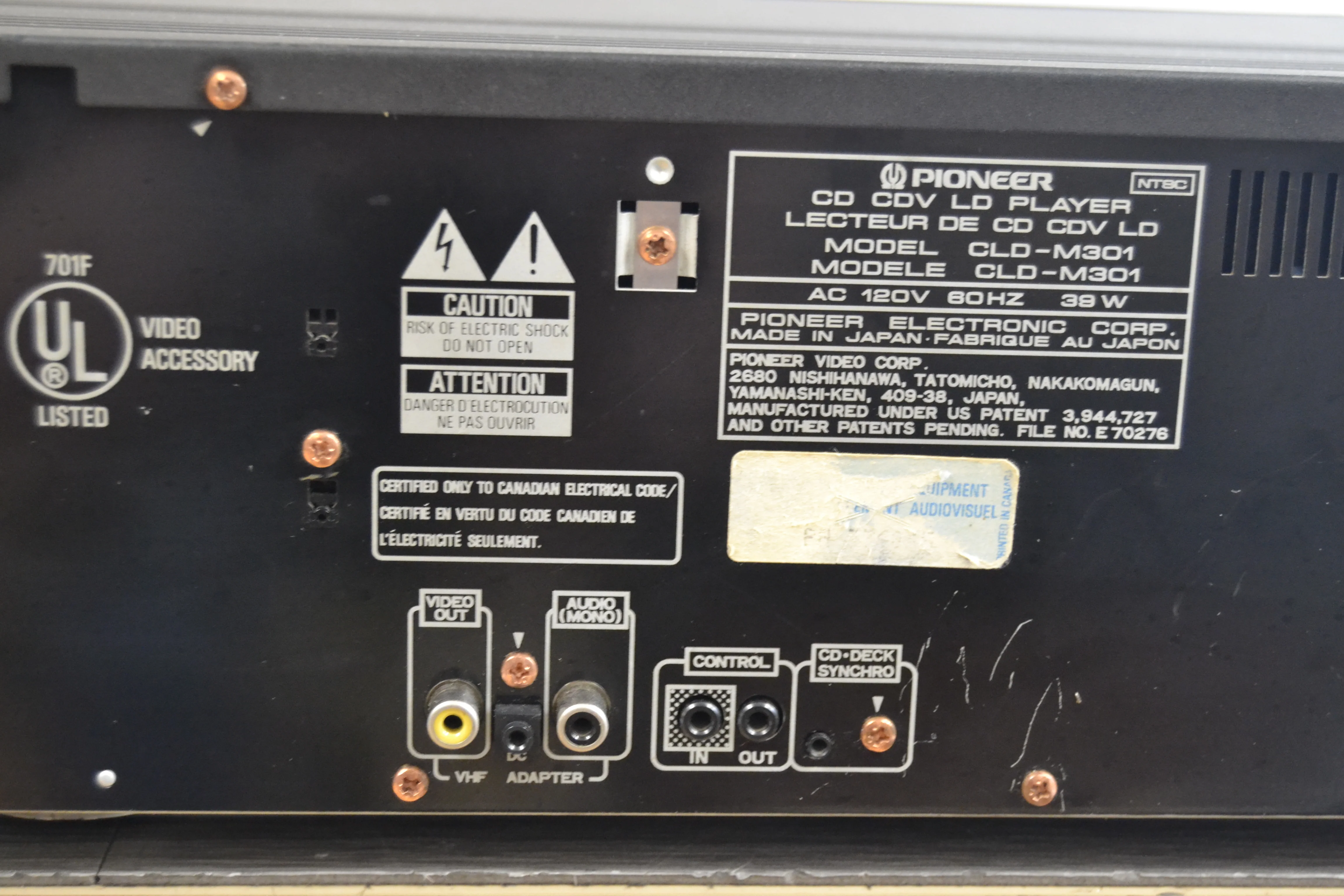 Pioneer CLD-M301 Laserdisc Player * Remote Control - Image 15