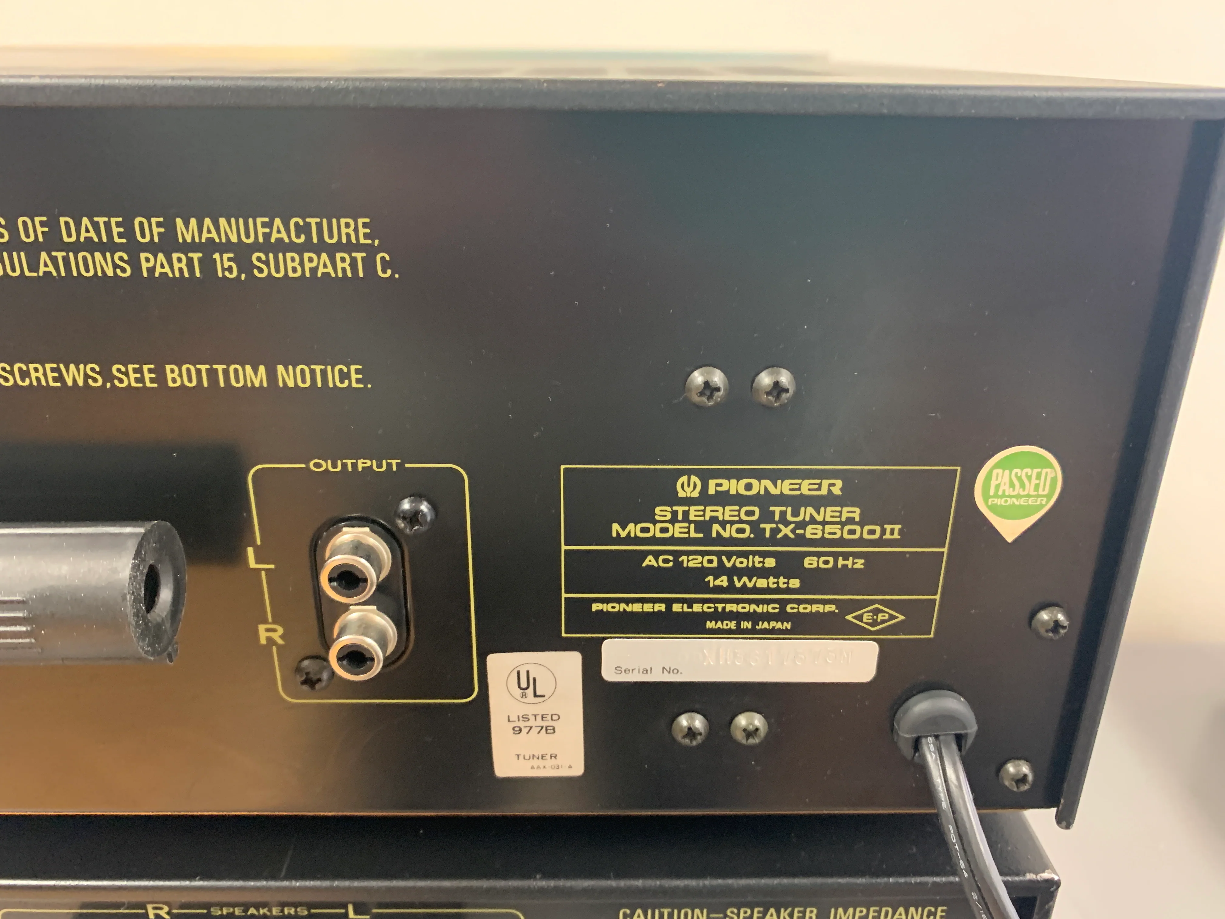 Pioneer Combo: SA-6500 MKII Integrated Amplifier - TX-6500 MKII Stereo Tuner - Image 15