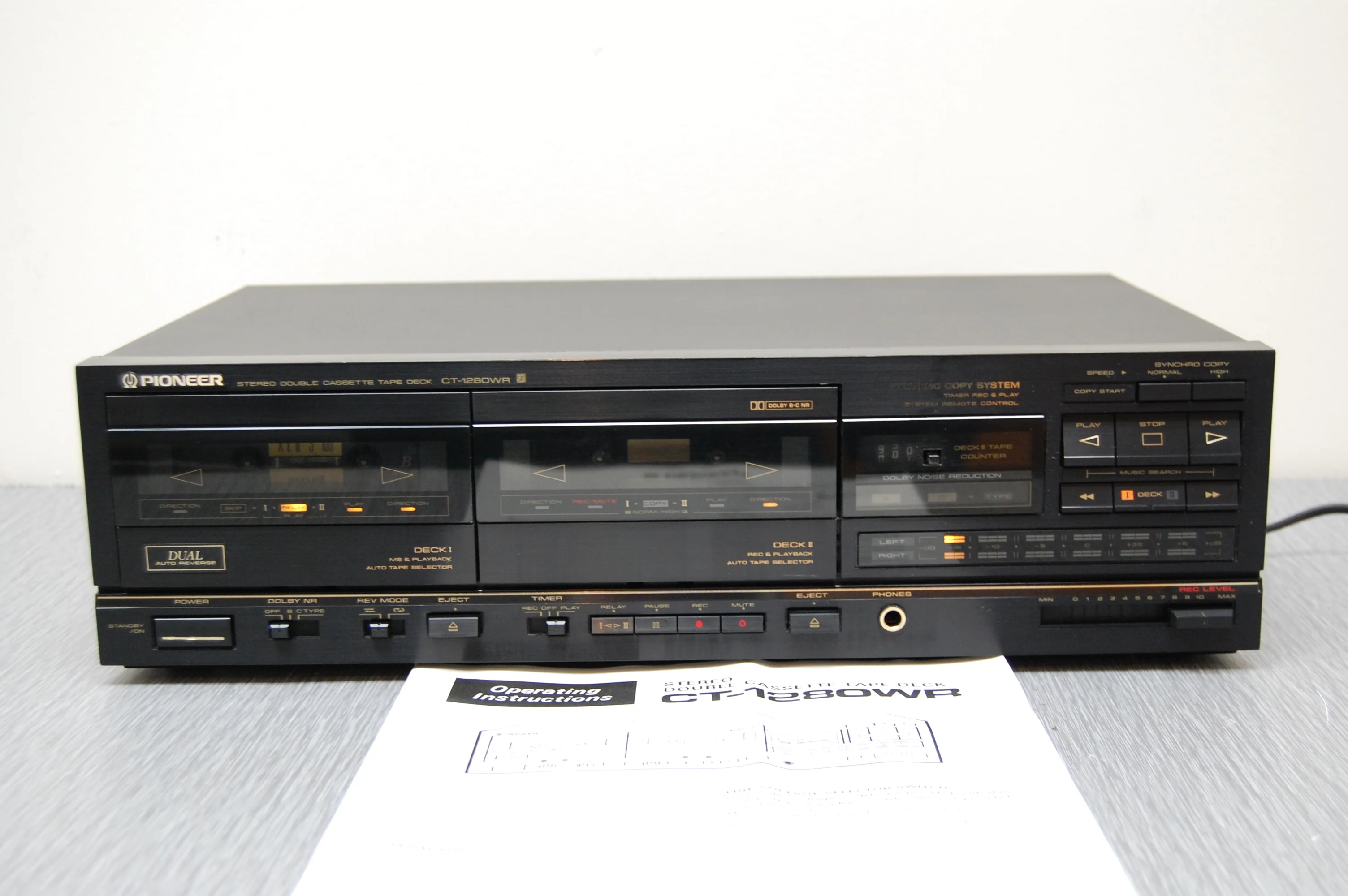 Pioneer CT-1280WR Double Cassette Deck * Manual - Image 2