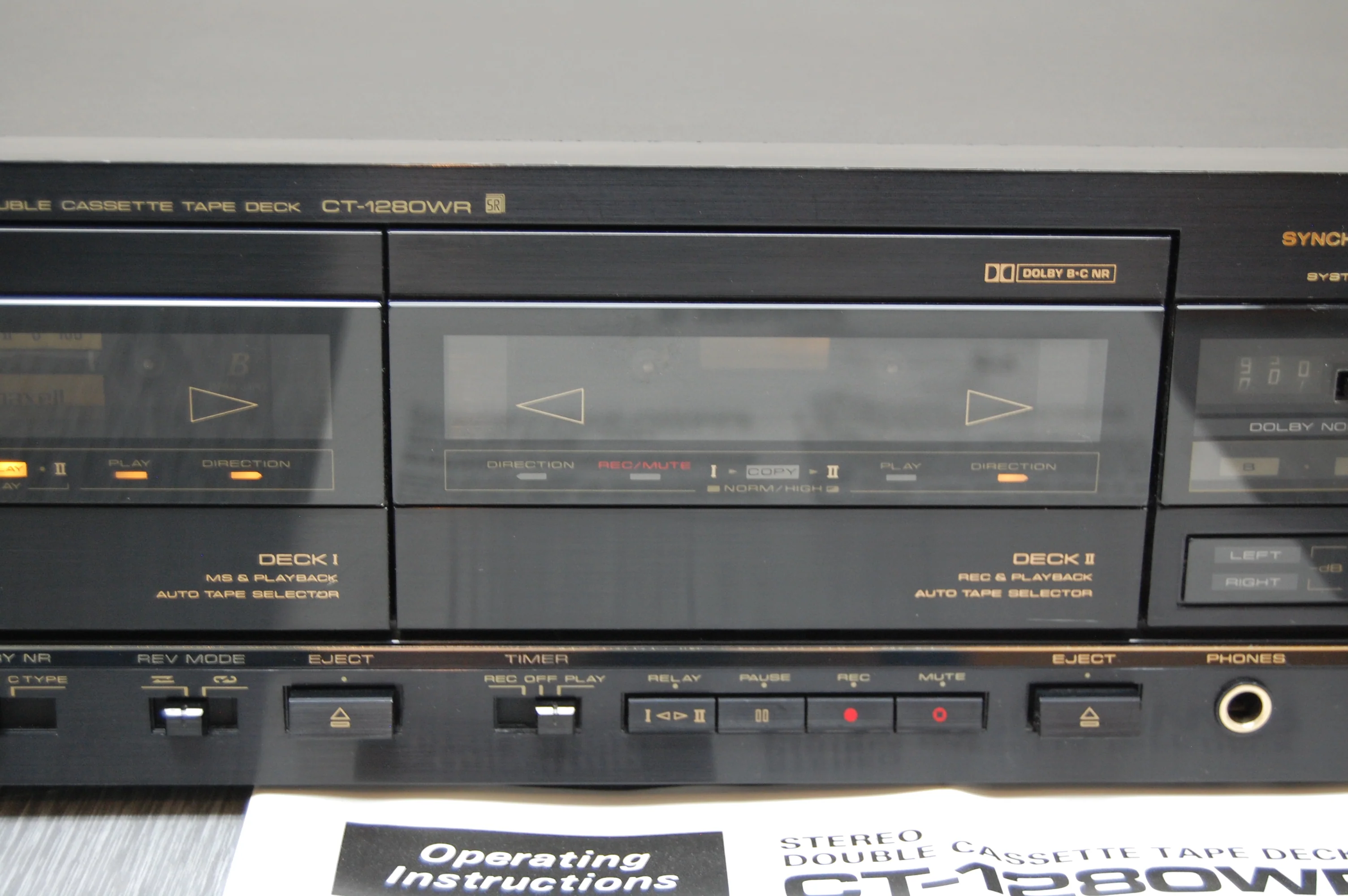 Pioneer CT-1280WR Double Cassette Deck * Manual - Image 4