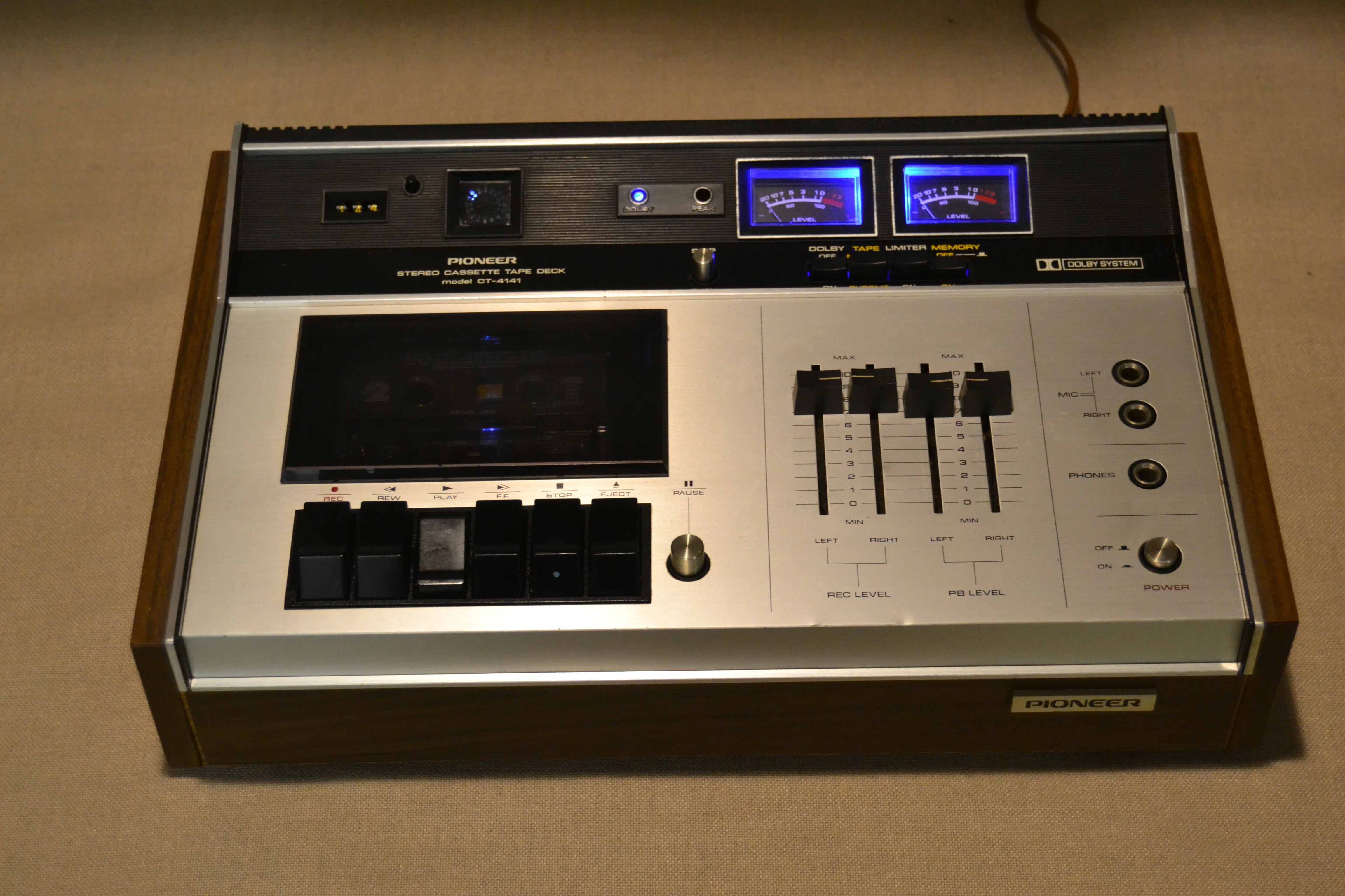 Pioneer CT-4141 Stereo Cassette Tape Deck (1972-77) 8 Fully Serviced * New Belts