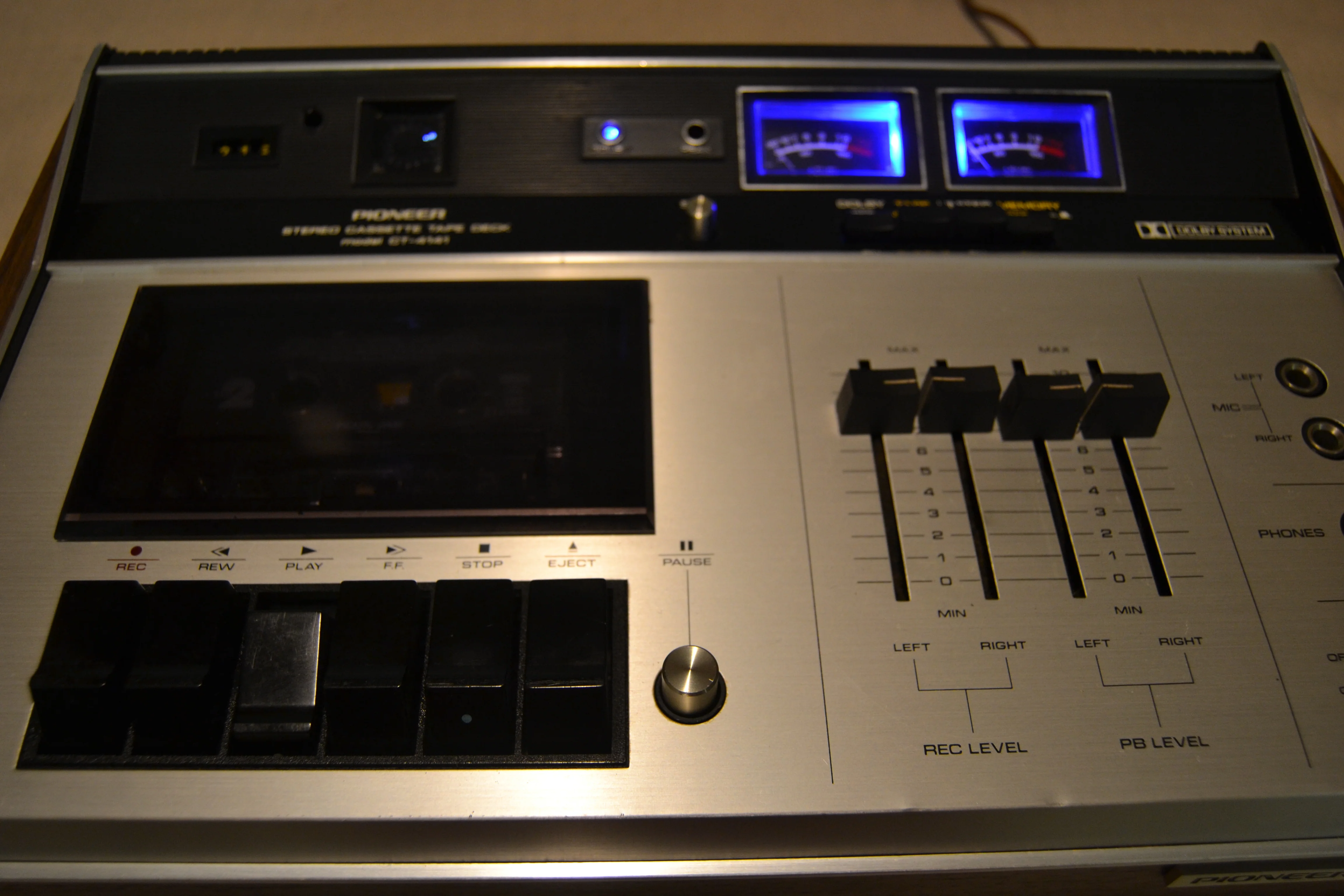 Pioneer CT-4141 Stereo Cassette Tape Deck (1972-77) 8 Fully Serviced * New Belts - Image 2