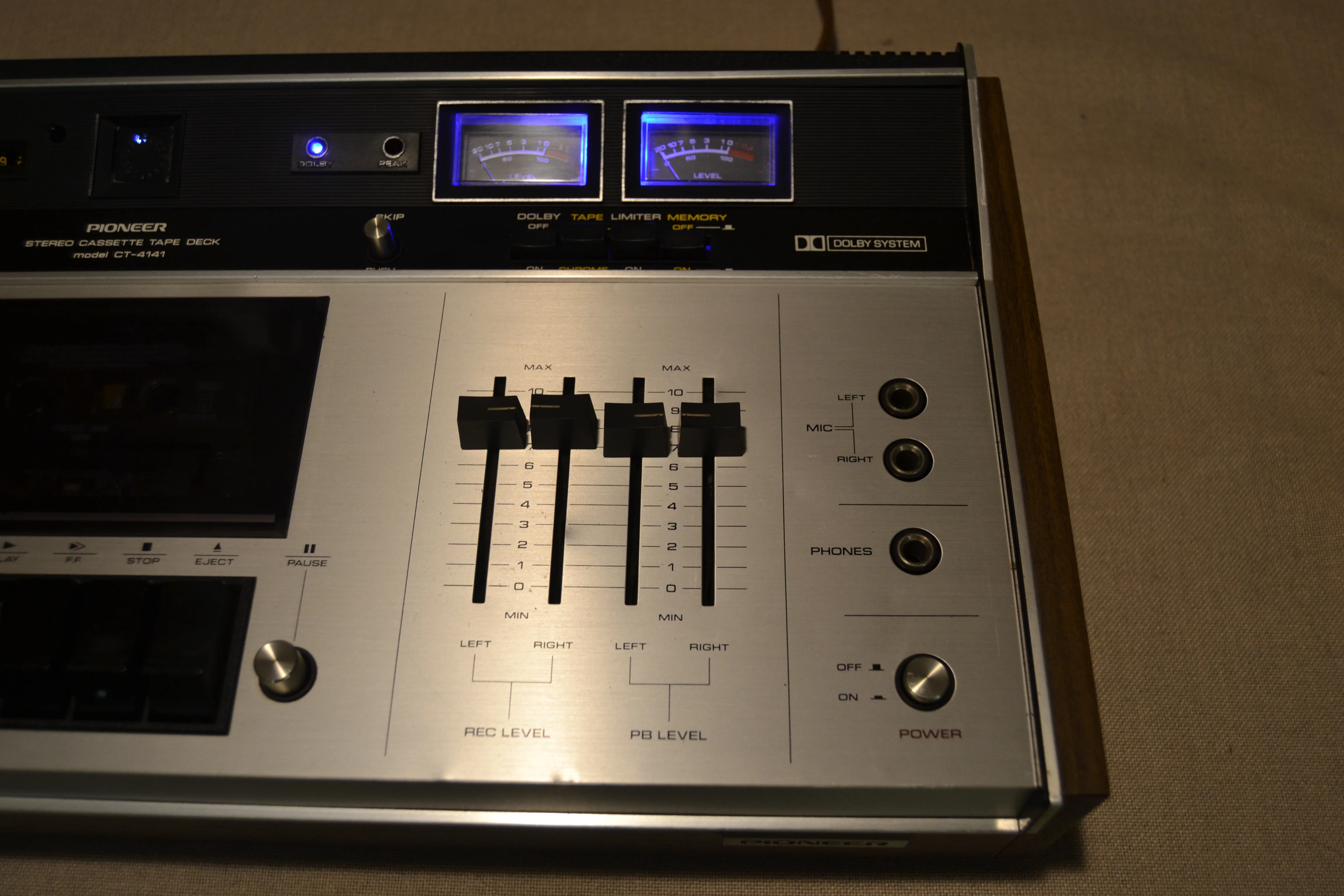 Pioneer CT-4141 Stereo Cassette Tape Deck (1972-77) 8 Fully Serviced * New Belts - Image 4
