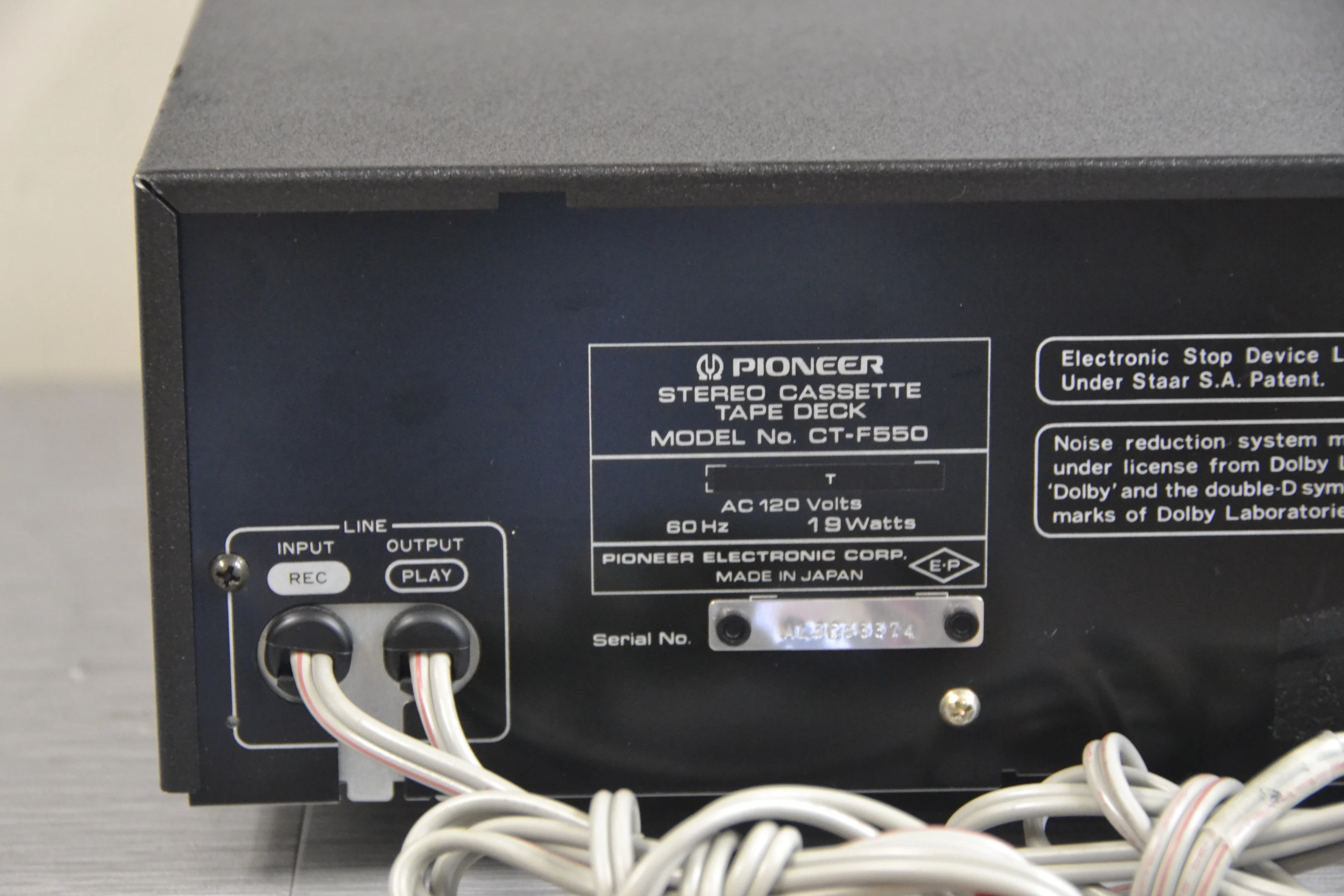 Pioneer CT-F550 Single Cassette Deck - Image 10