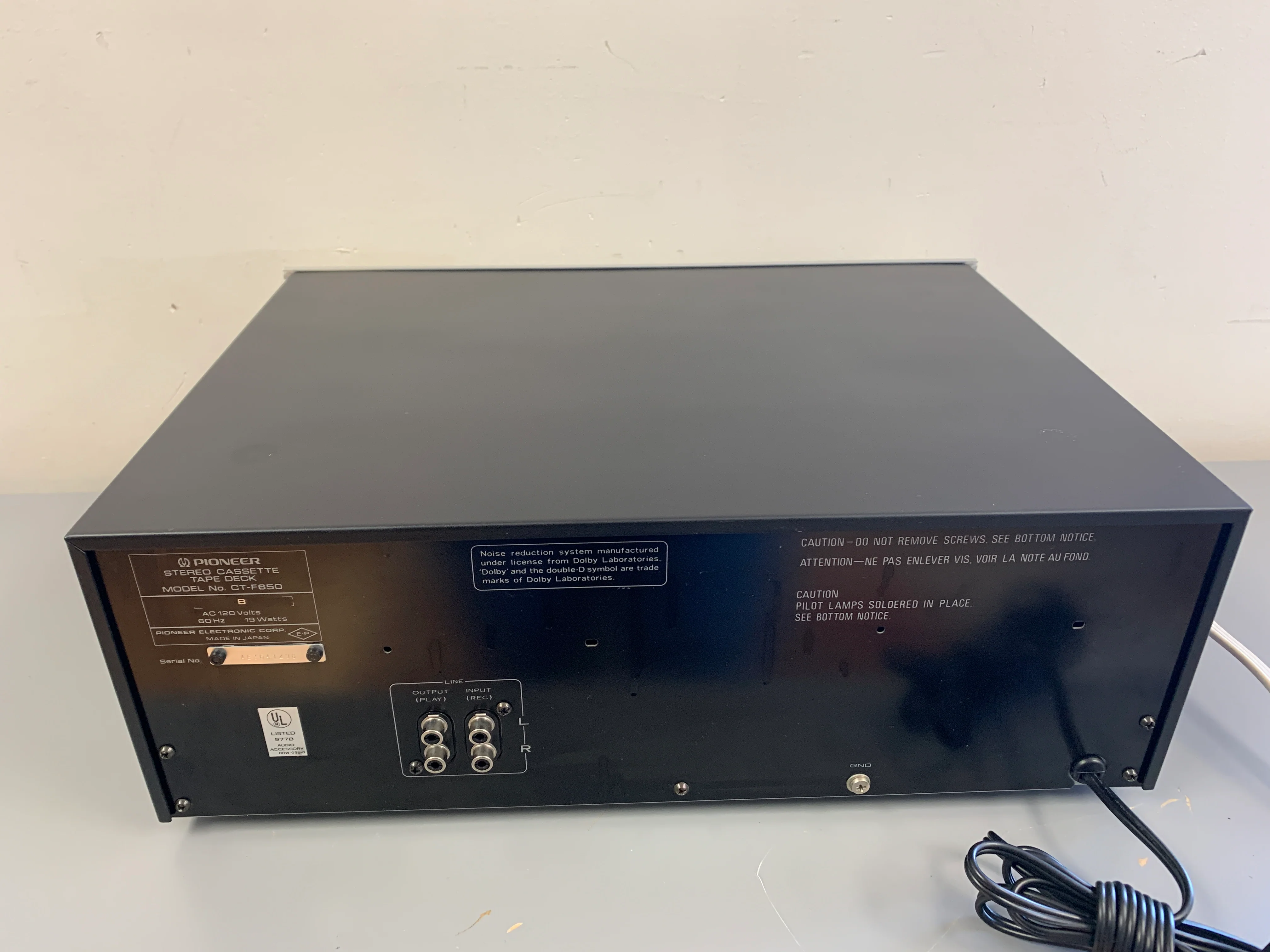 Pioneer CT-F650 Single Cassette Deck - Image 11