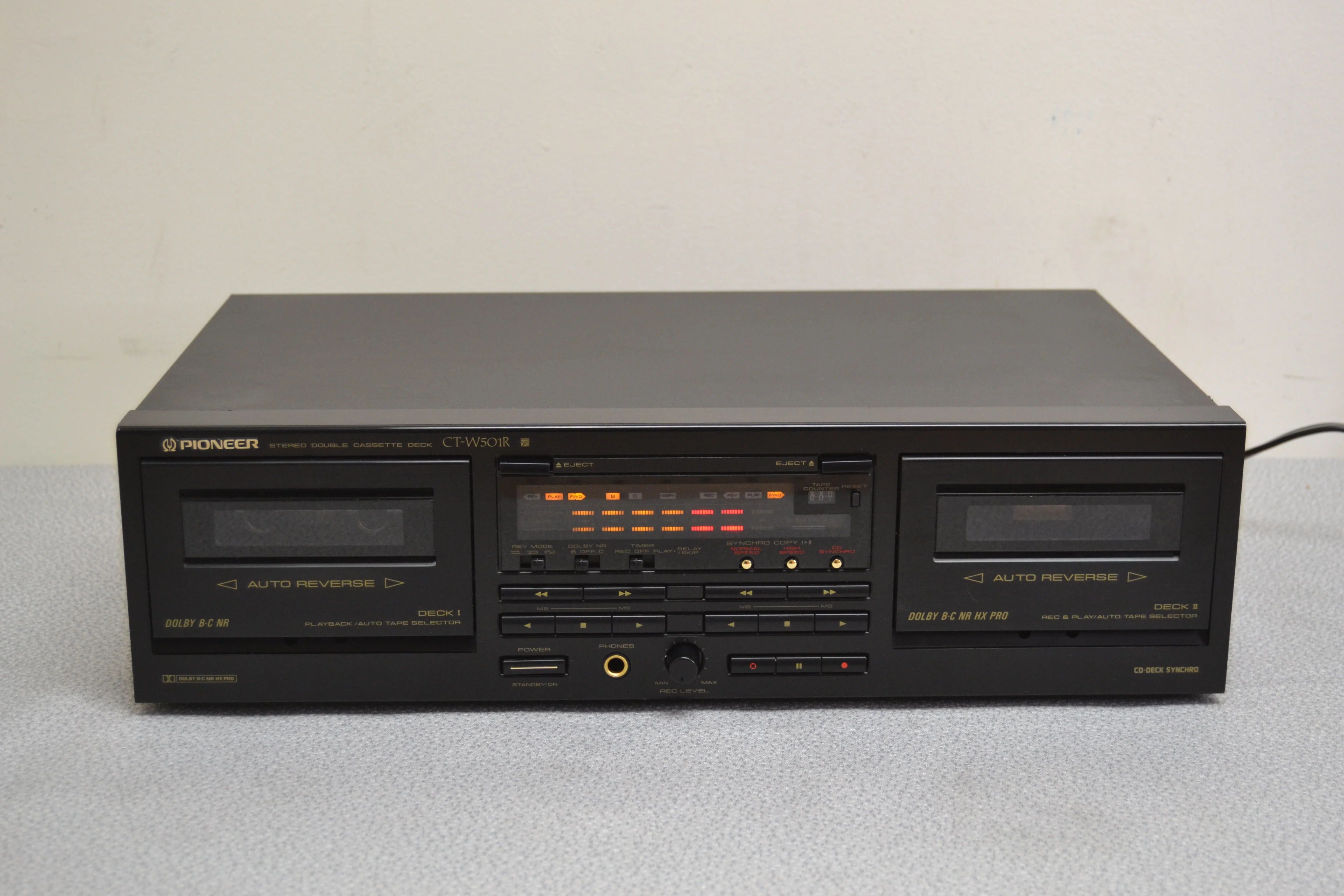 Pioneer CT-W501R Double Cassette Deck * 1992 * Fully Serviced * New Belts