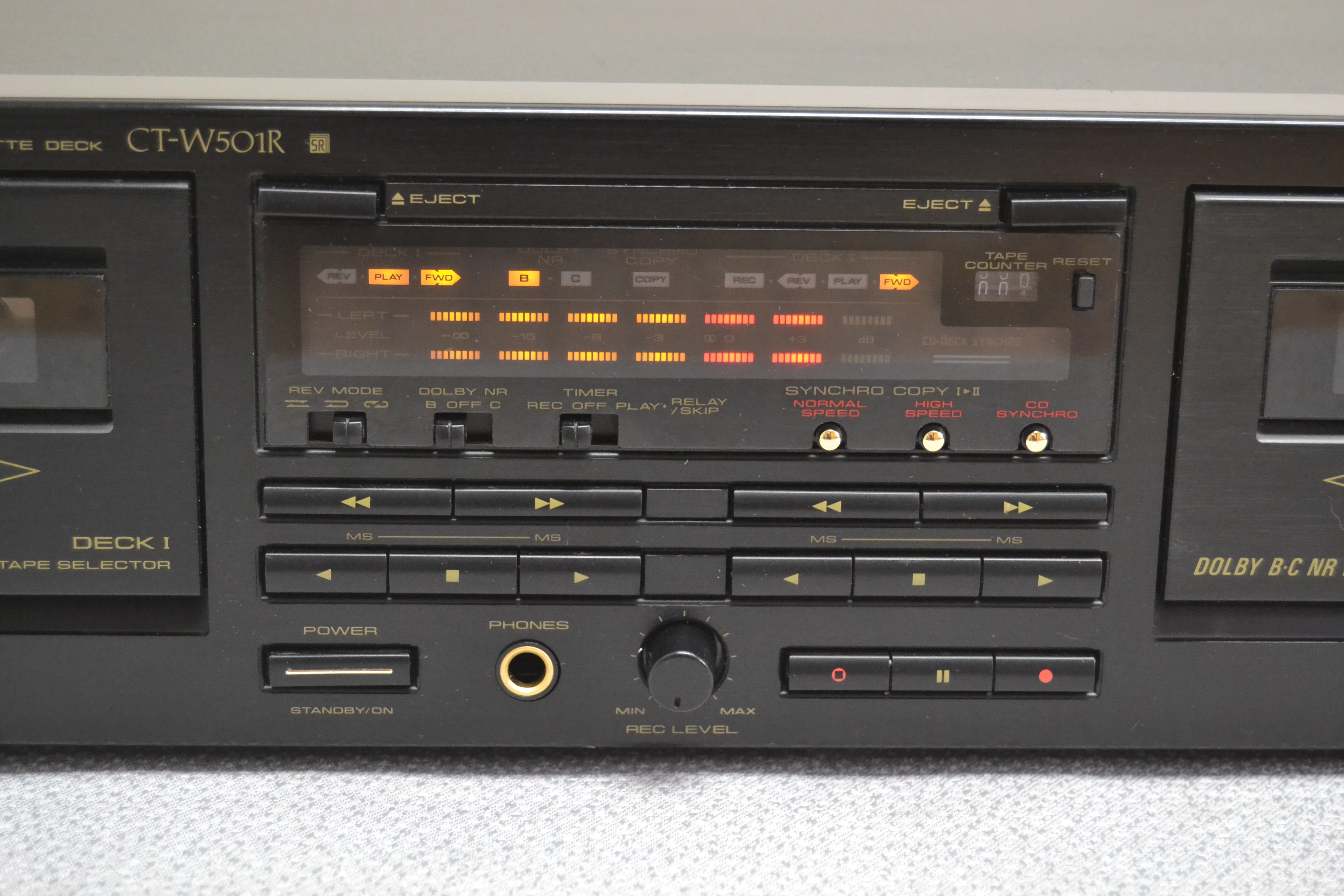 Pioneer CT-W501R Double Cassette Deck * 1992 * Fully Serviced * New Belts - Image 3