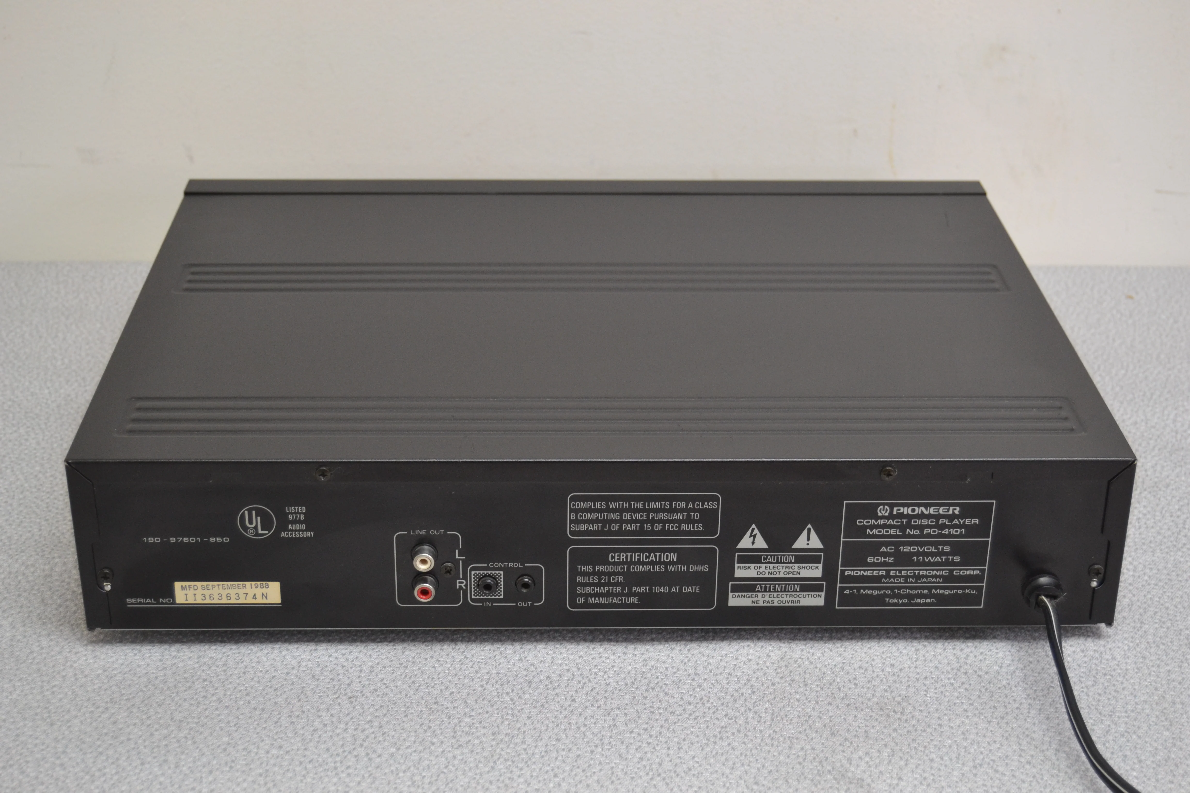 Pioneer PD-4101 Single CD Player - Image 9