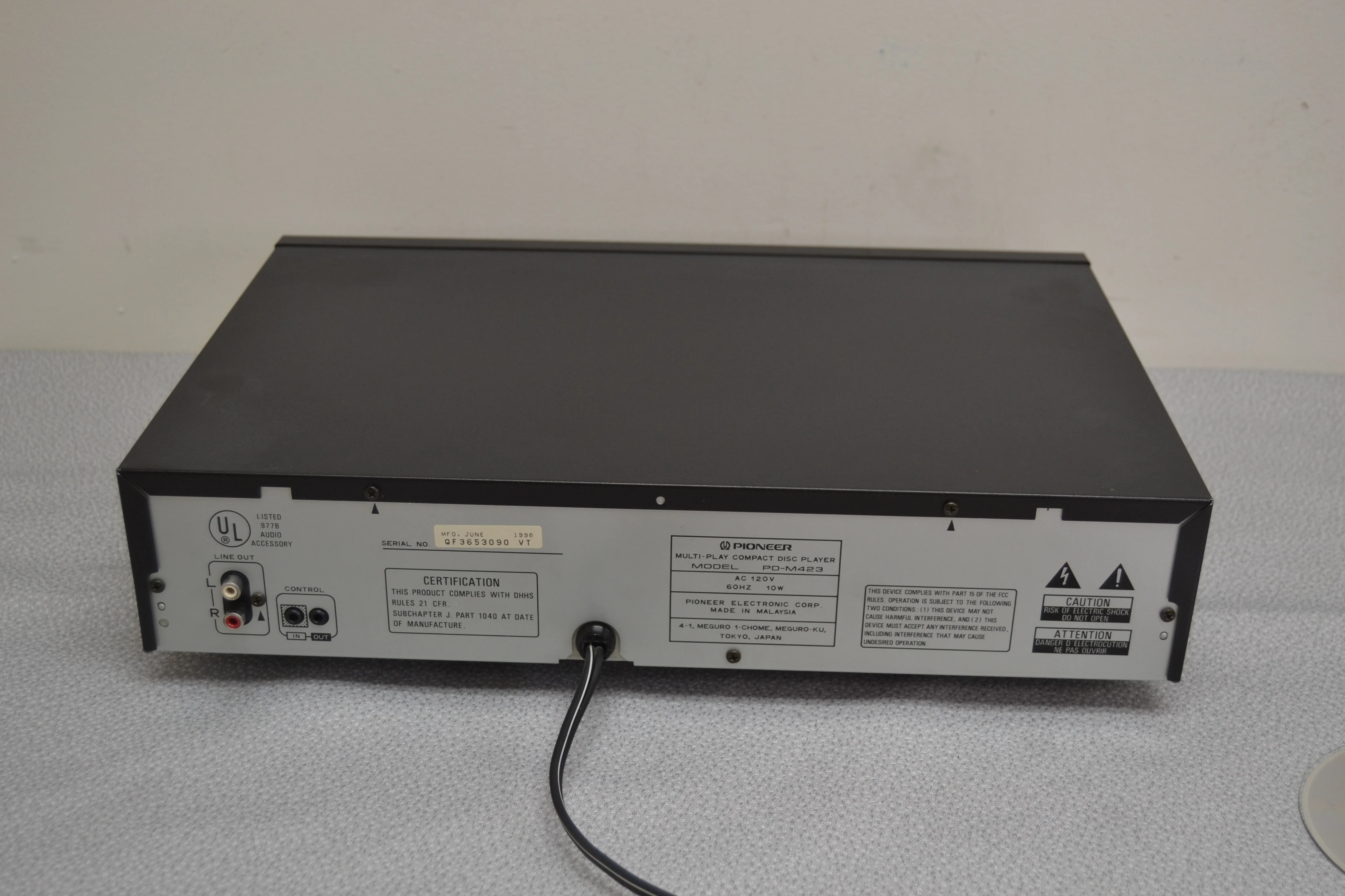 Pioneer PD-M423 Six Disc Cartridge CD Player * Dim Display - Image 9