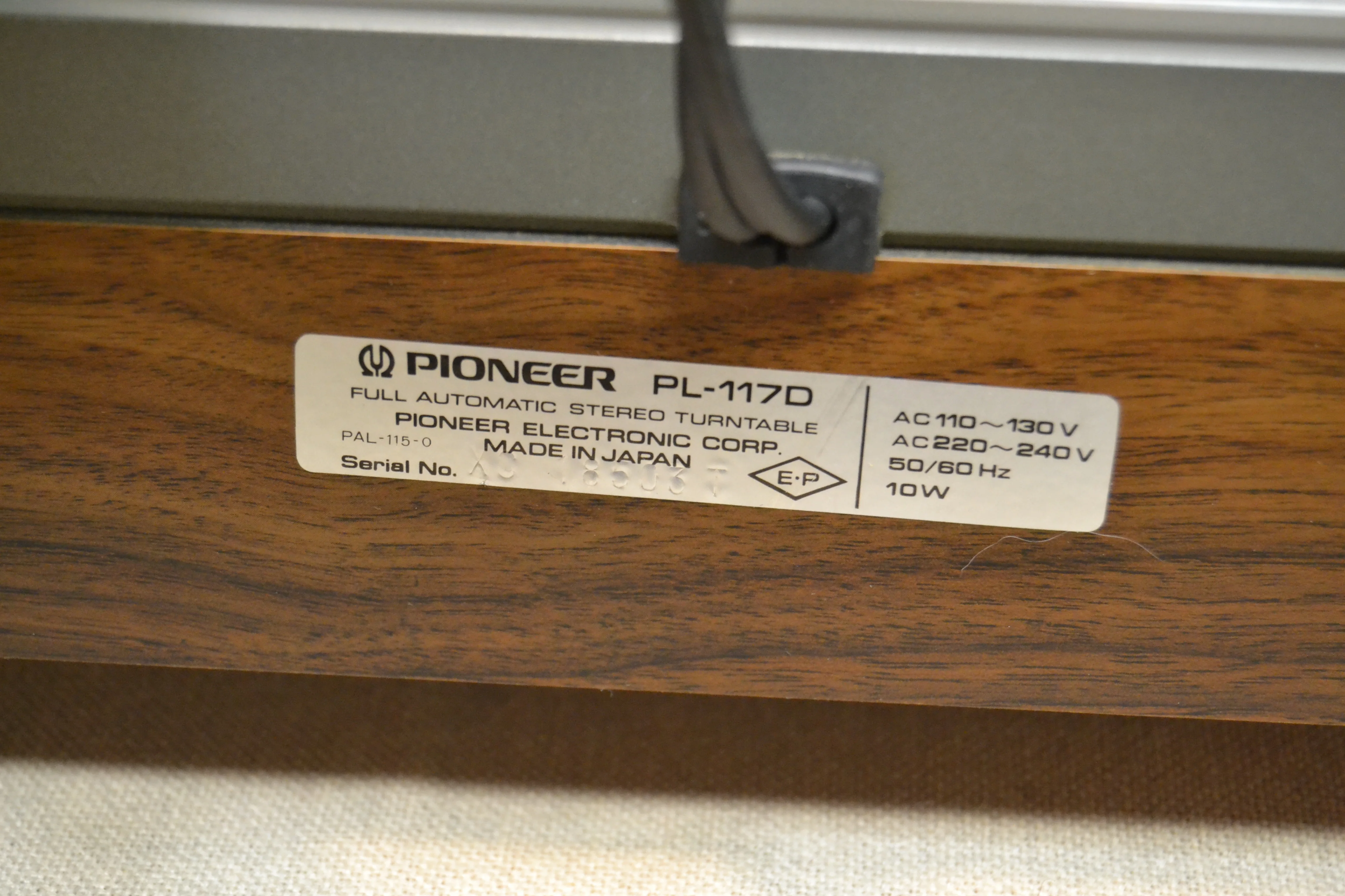 Pioneer PL-117D Belt Drive Turntable * 1976 * NEW Audio Technica AT3600 Cartridge - Image 16