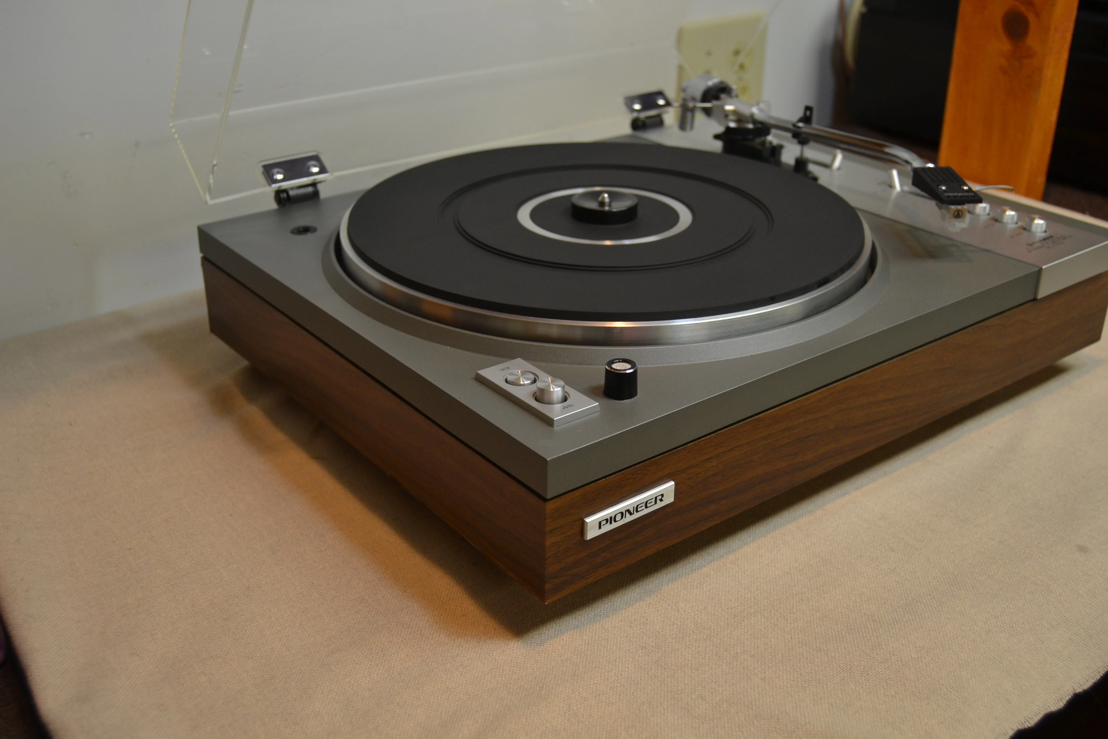 Pioneer PL-117D Belt Drive Turntable * 1976 * NEW Audio Technica AT3600 Cartridge - Image 5