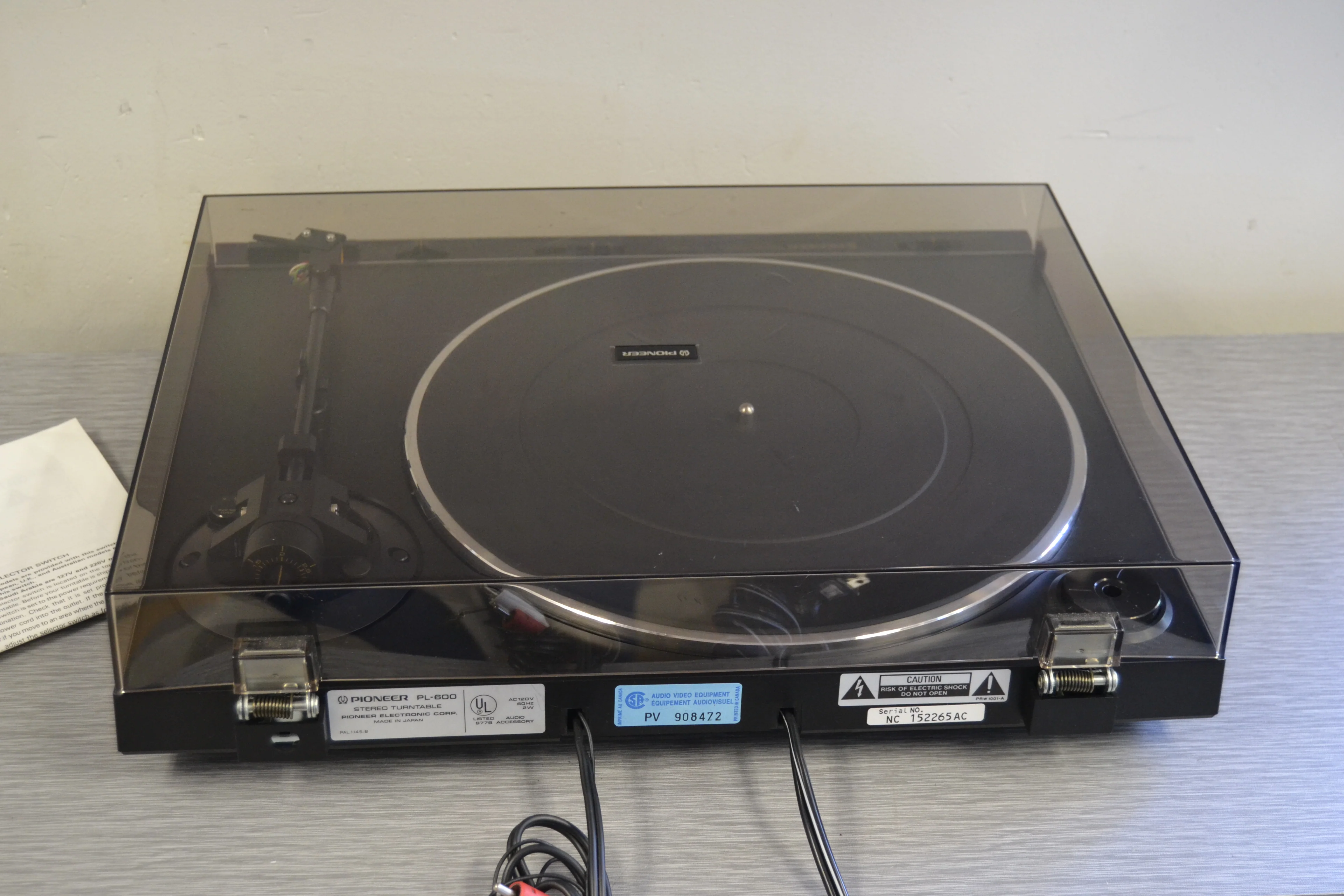 Pioneer PL-600 Fully Automatic Turntable * Belt Drive * Manual - Image 12
