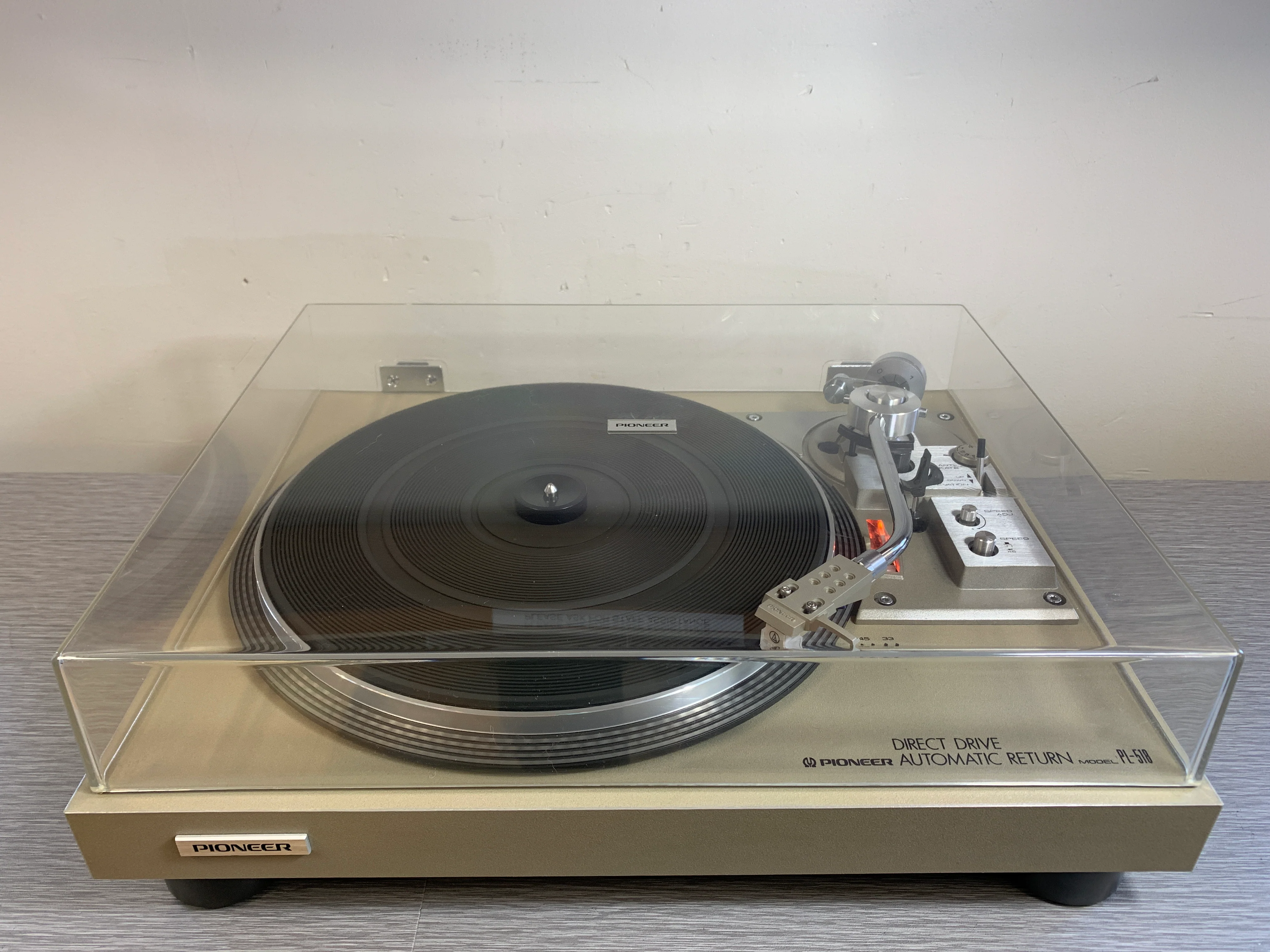 Pioneer PL518 Direct Drive Turntable Auto Return * New Audio Technica AT3600 Cartridge