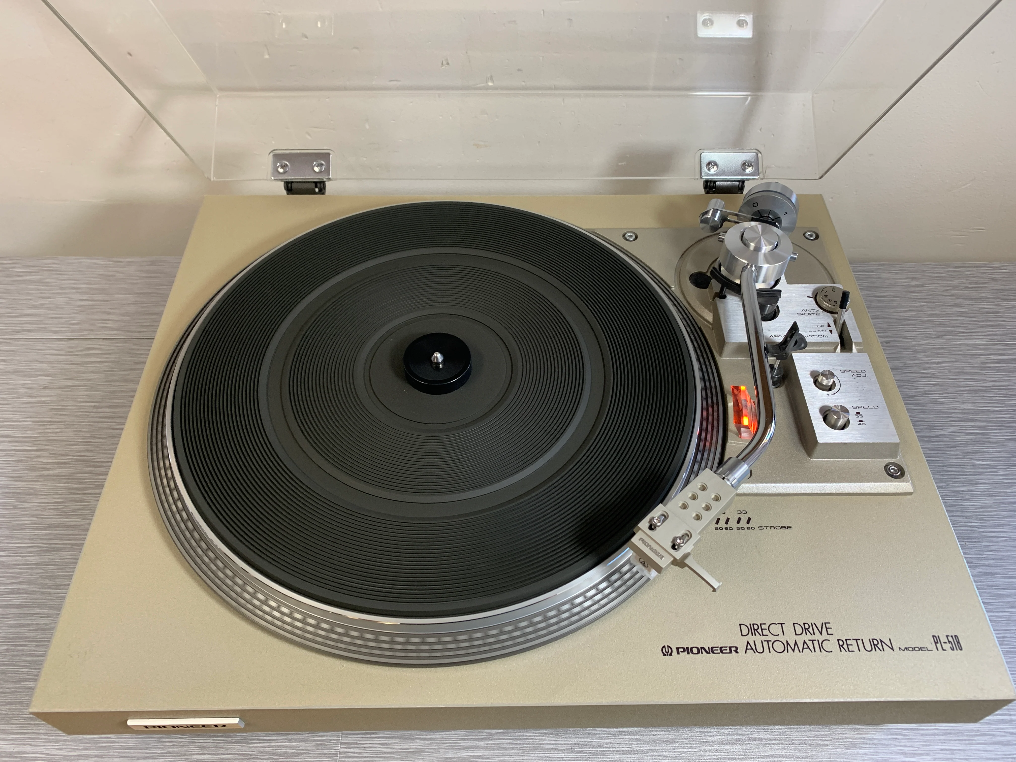 Pioneer PL518 Direct Drive Turntable Auto Return * New Audio Technica AT3600 Cartridge - Image 3