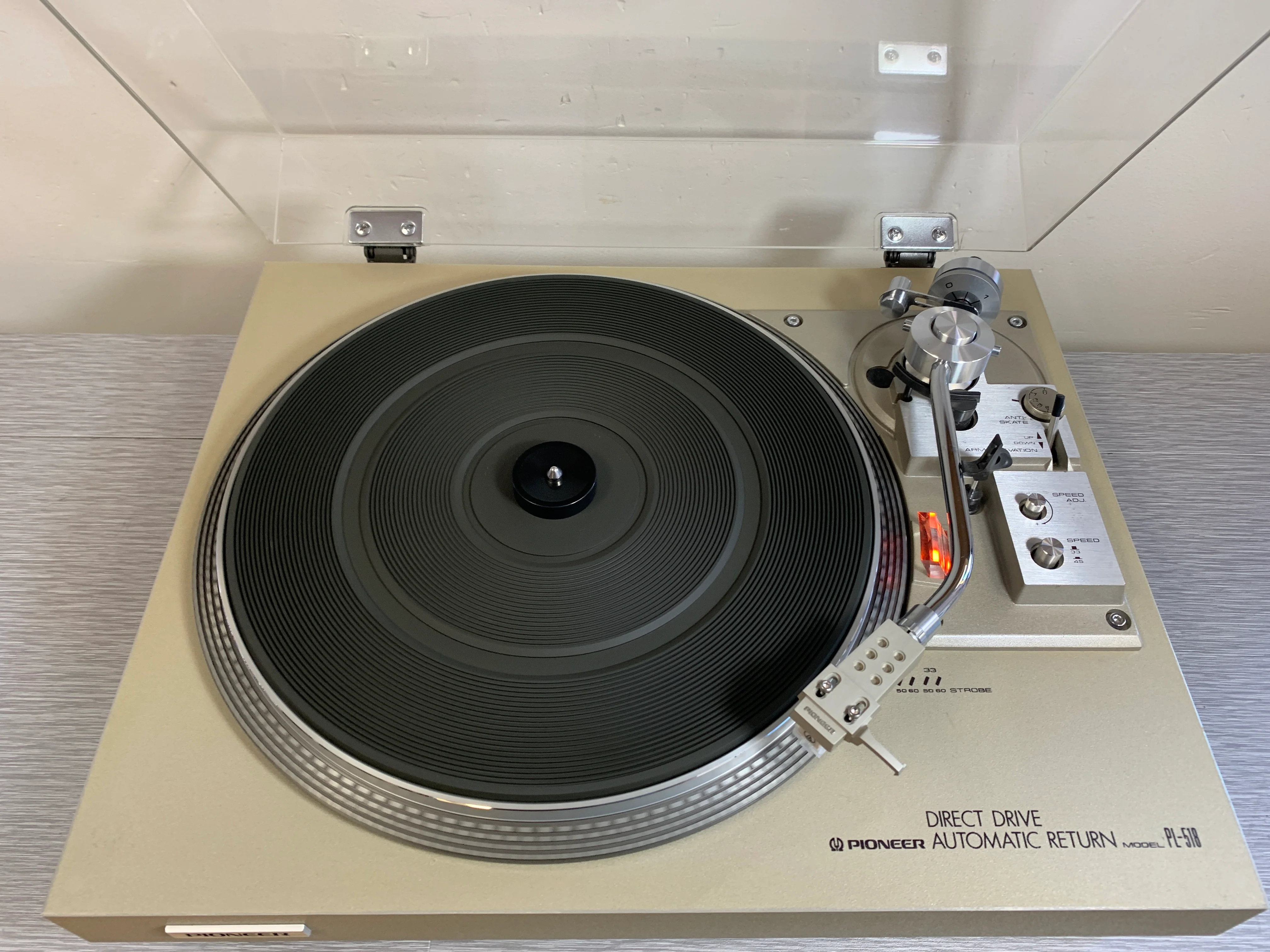 Pioneer PL518 Direct Drive Turntable Auto Return * New Audio Technica AT3600 Cartridge - Image 8