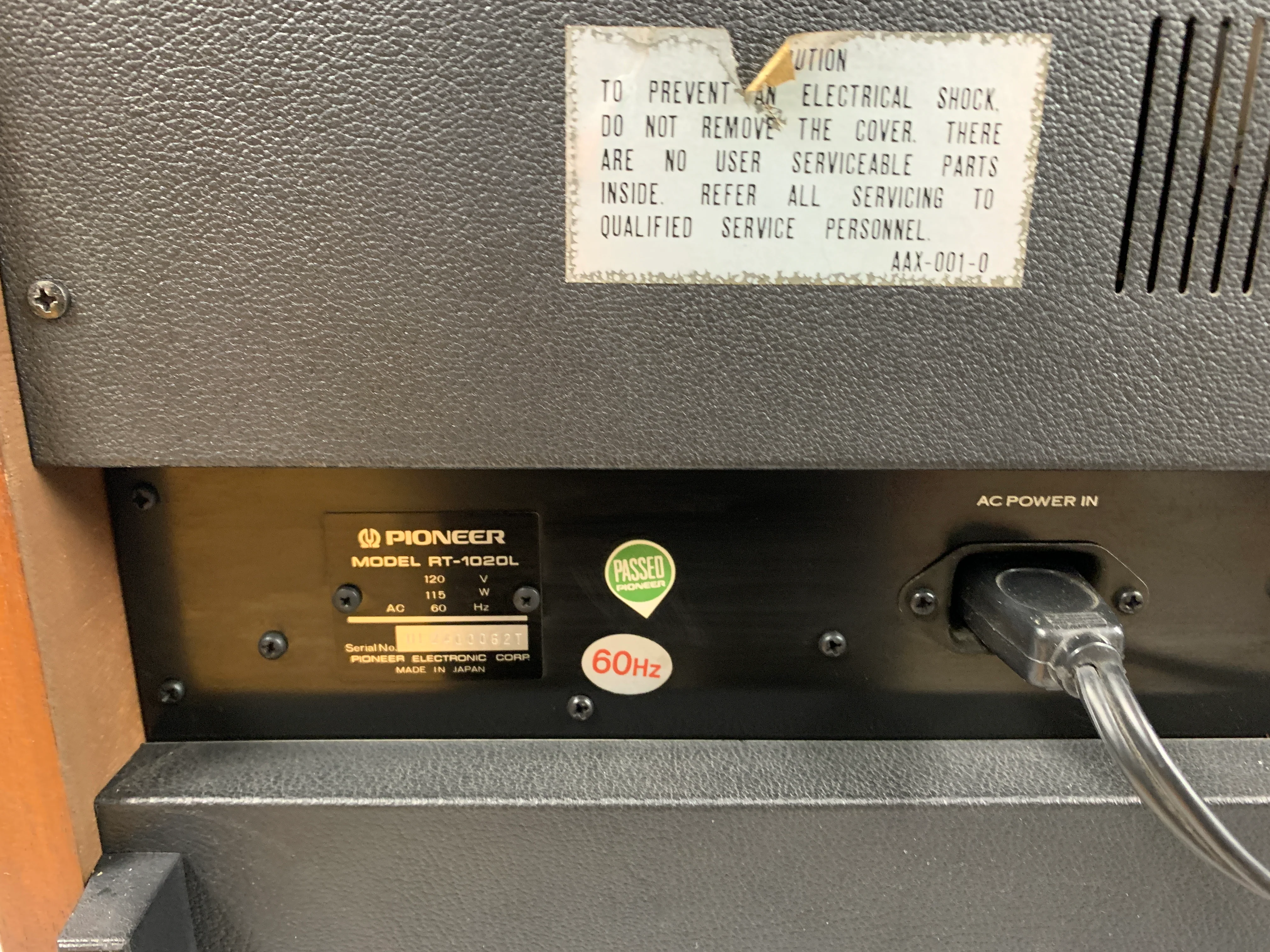 Pioneer RT-1020L Three Motor Three Head Stereo Tape Deck (1974-77) - Image 23