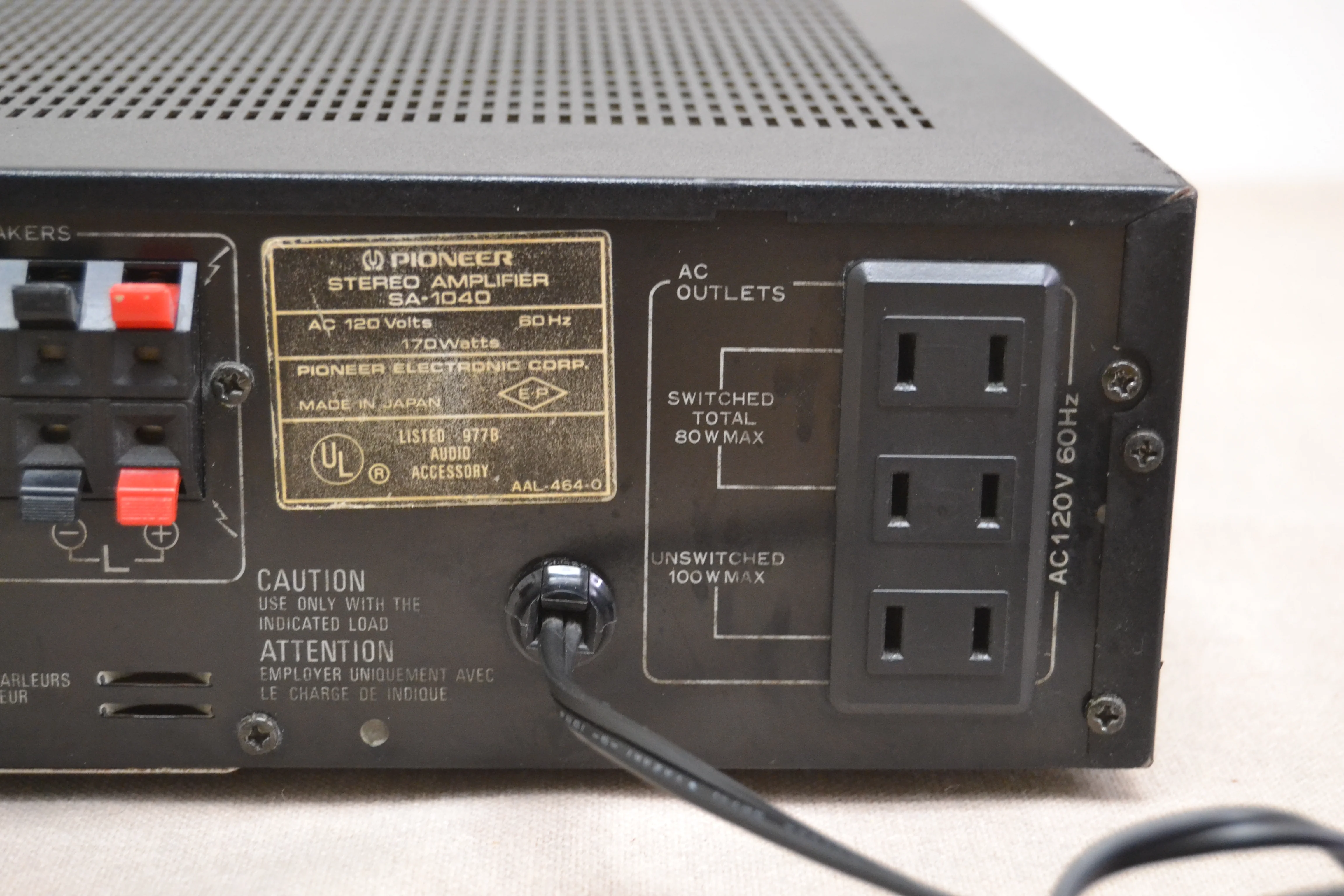 Pioneer SA-1040 Stereo Integrated Amplifier * 100W RMS * 1983 - Image 12