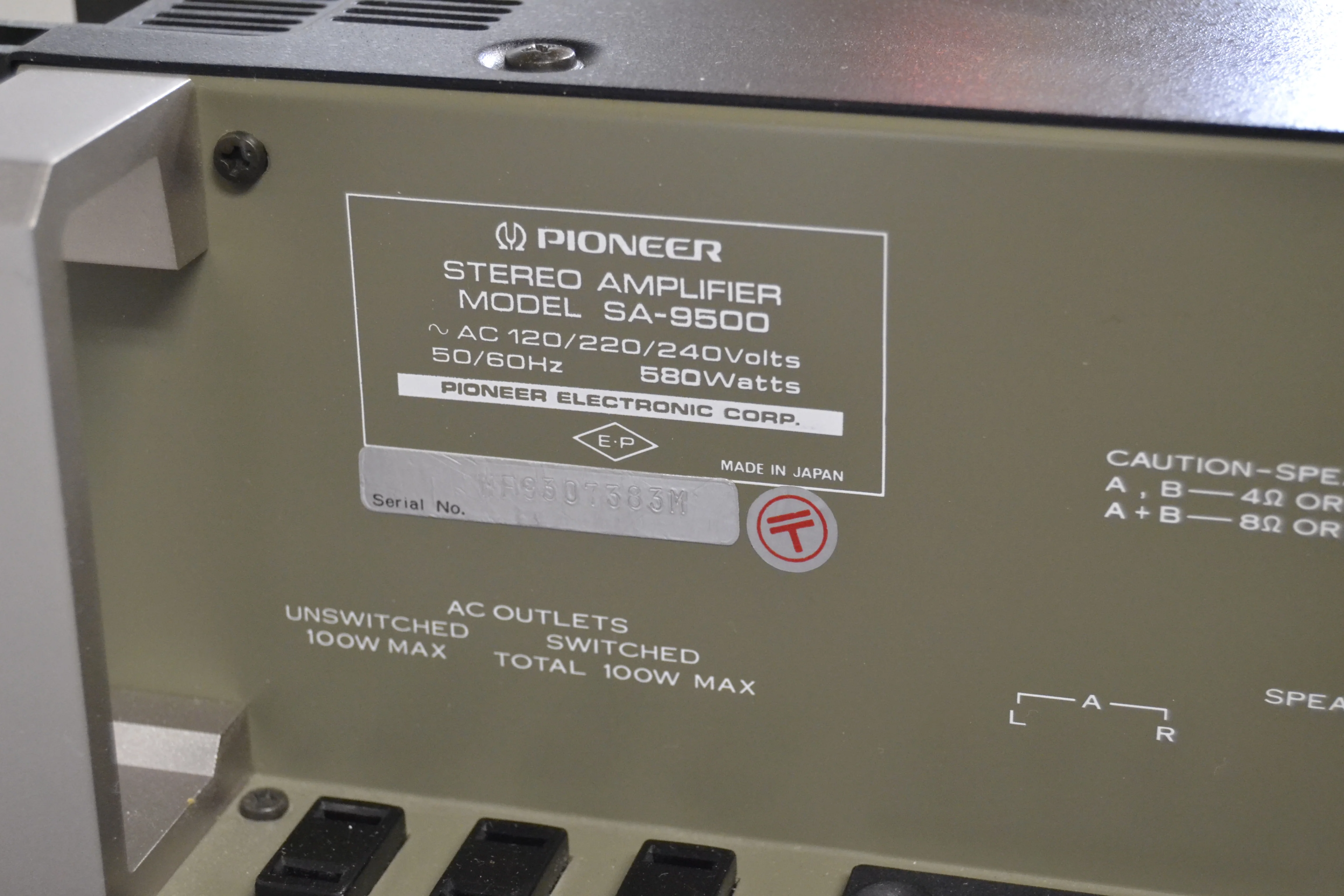Pioneer SA-9500 Integrated Amplifier * FULLY RECAPPED * Box * MINT ! * 1976 * 80W RMS - Image 11