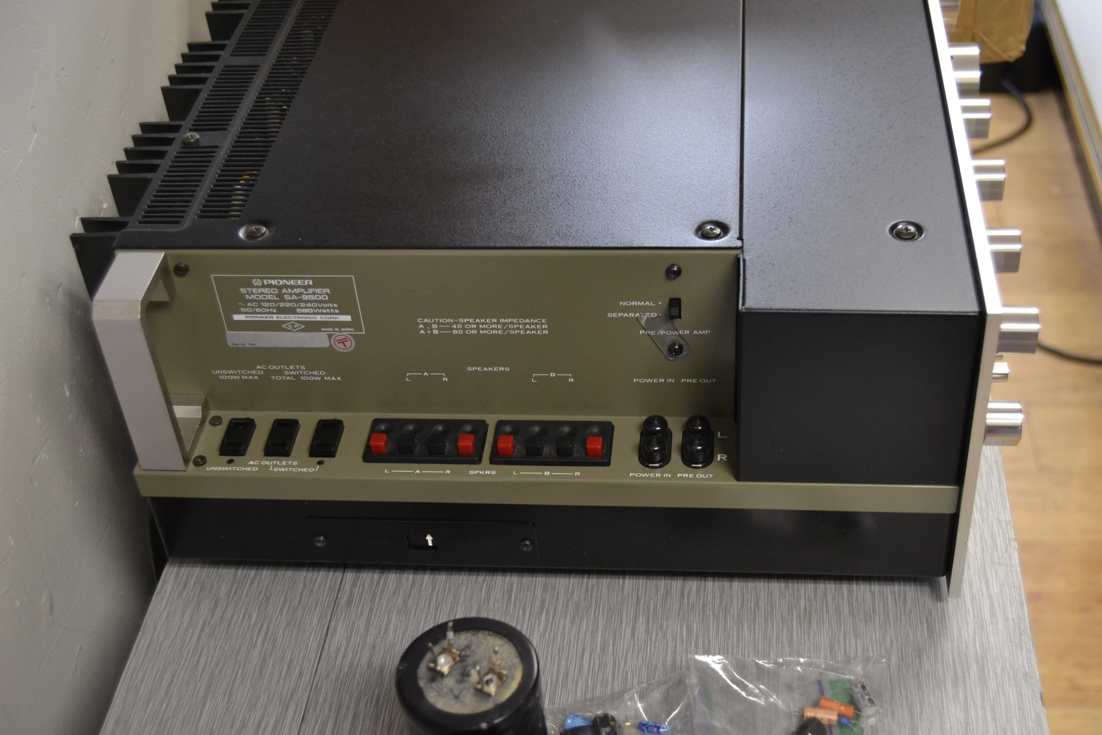 Pioneer SA-9500 Integrated Amplifier * FULLY RECAPPED * Box * MINT ! * 1976 * 80W RMS - Image 8