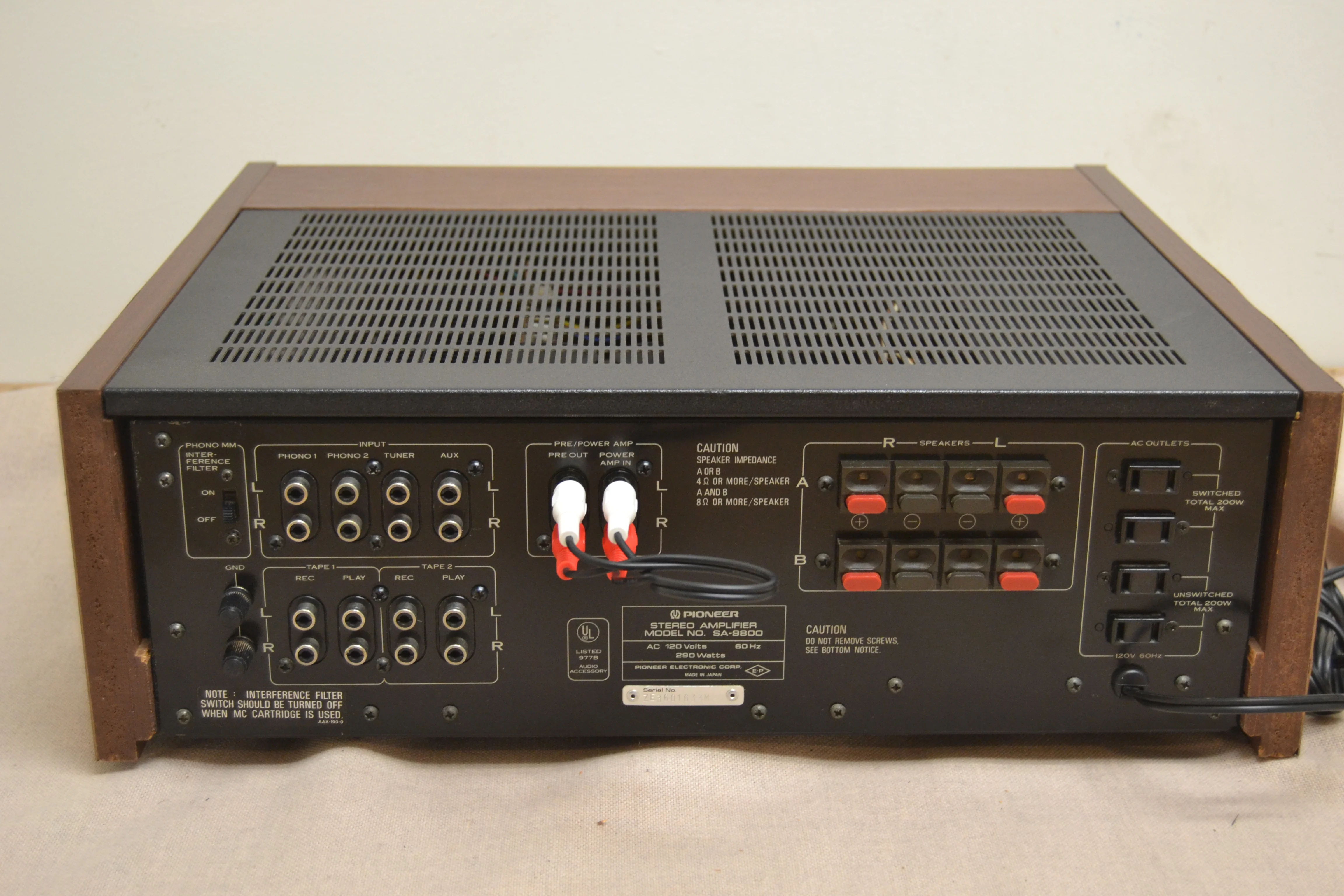 Pioneer SA-9800 Stereo Integrated Amplifier * FULLY RECAPPED * Perfect !! - Image 13