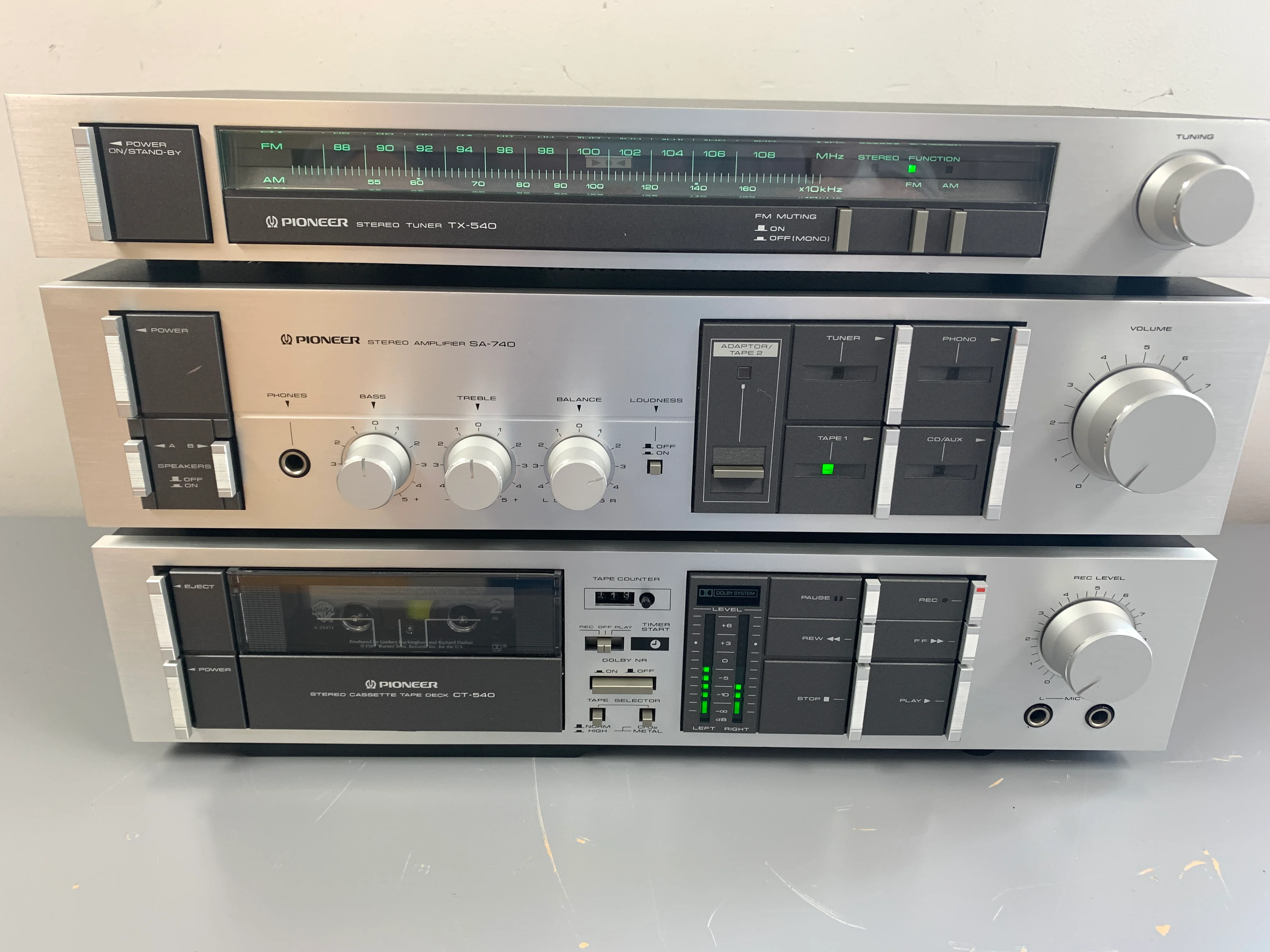 Pioneer Set * SA-740 Integrated Amplifier * TX-540 Tuner * CT-540 Cassette Deck