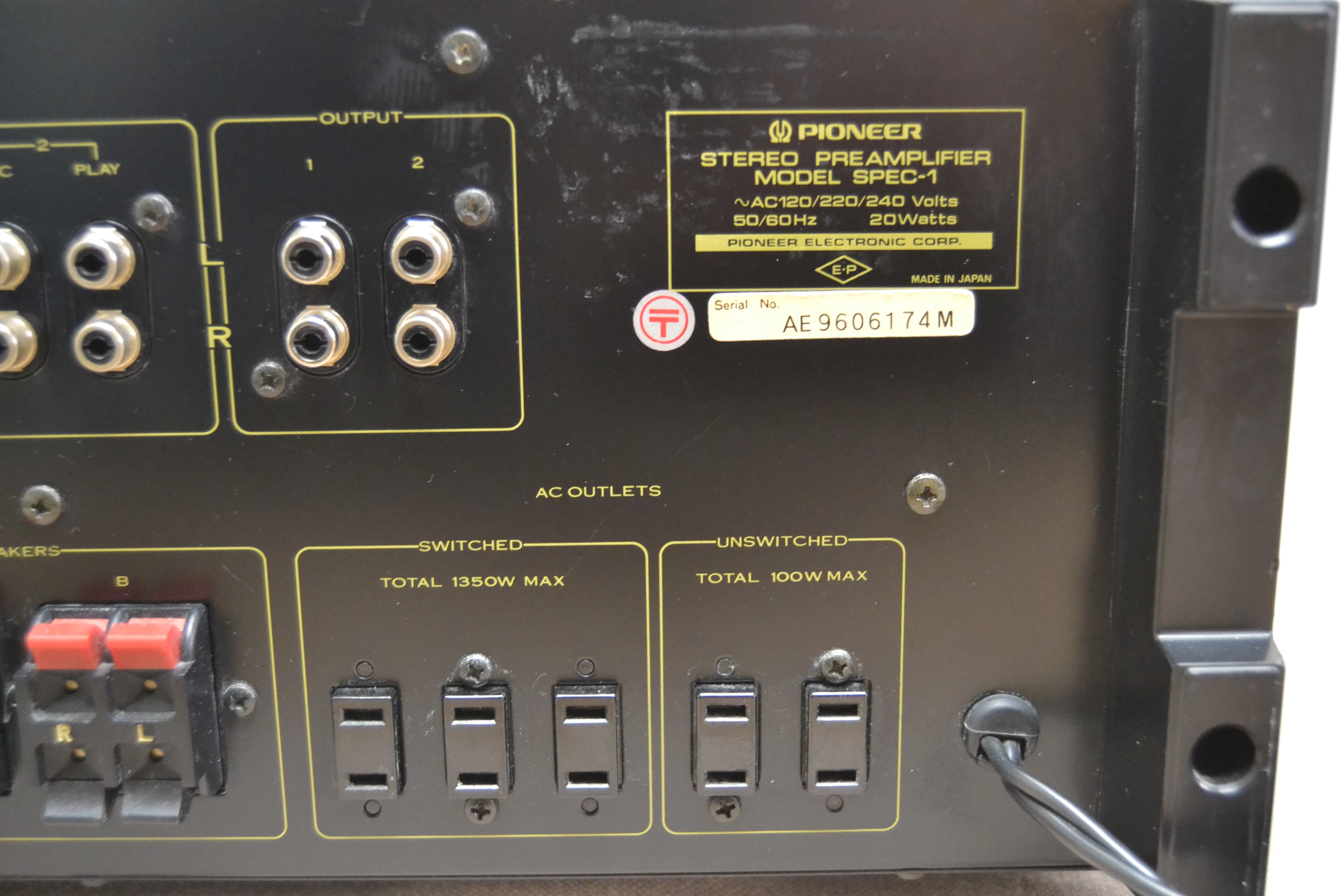 Pioneer SPEC1 Stereo Preamplifier * Fully Serviced - Image 11