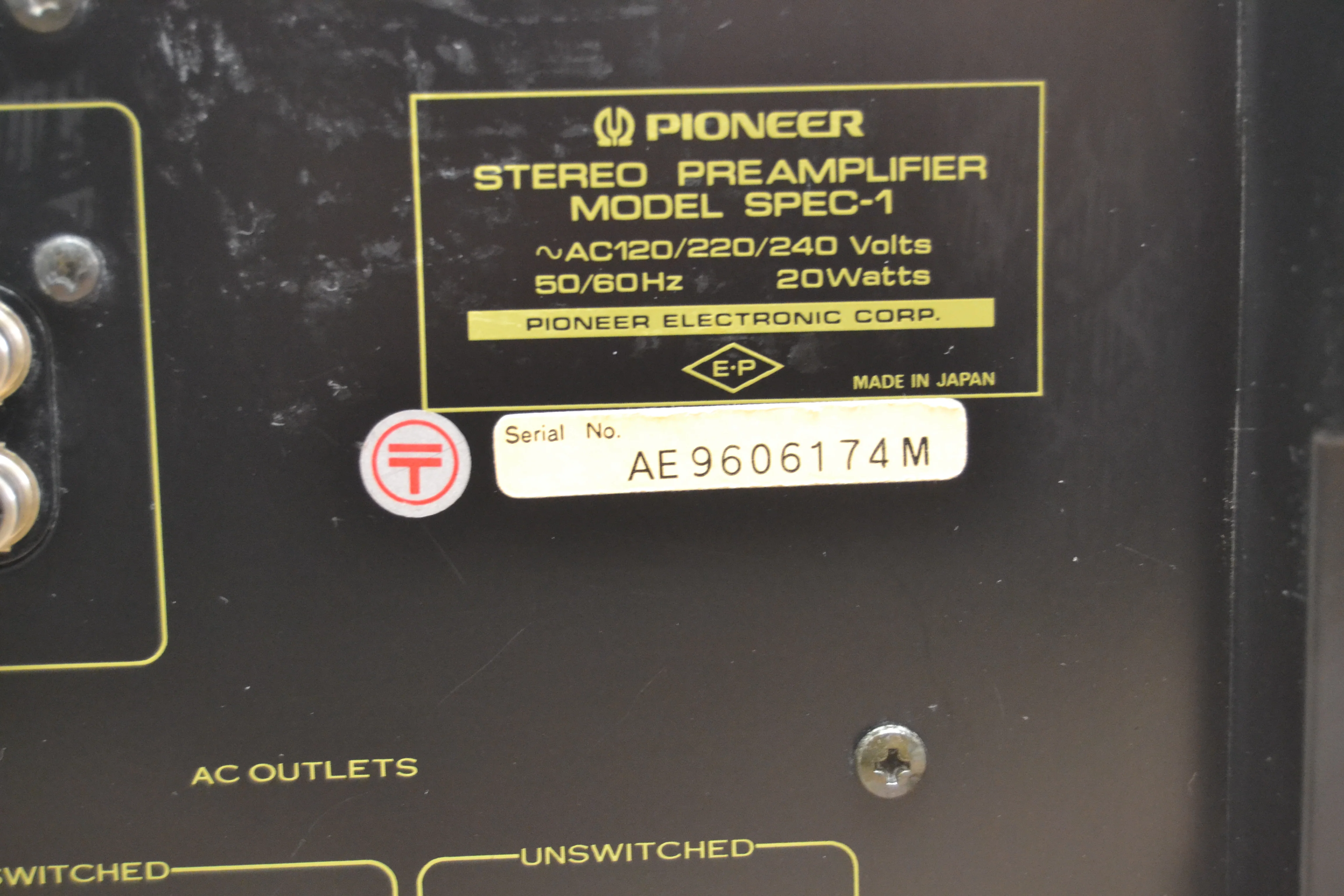 Pioneer SPEC1 Stereo Preamplifier * Fully Serviced - Image 12