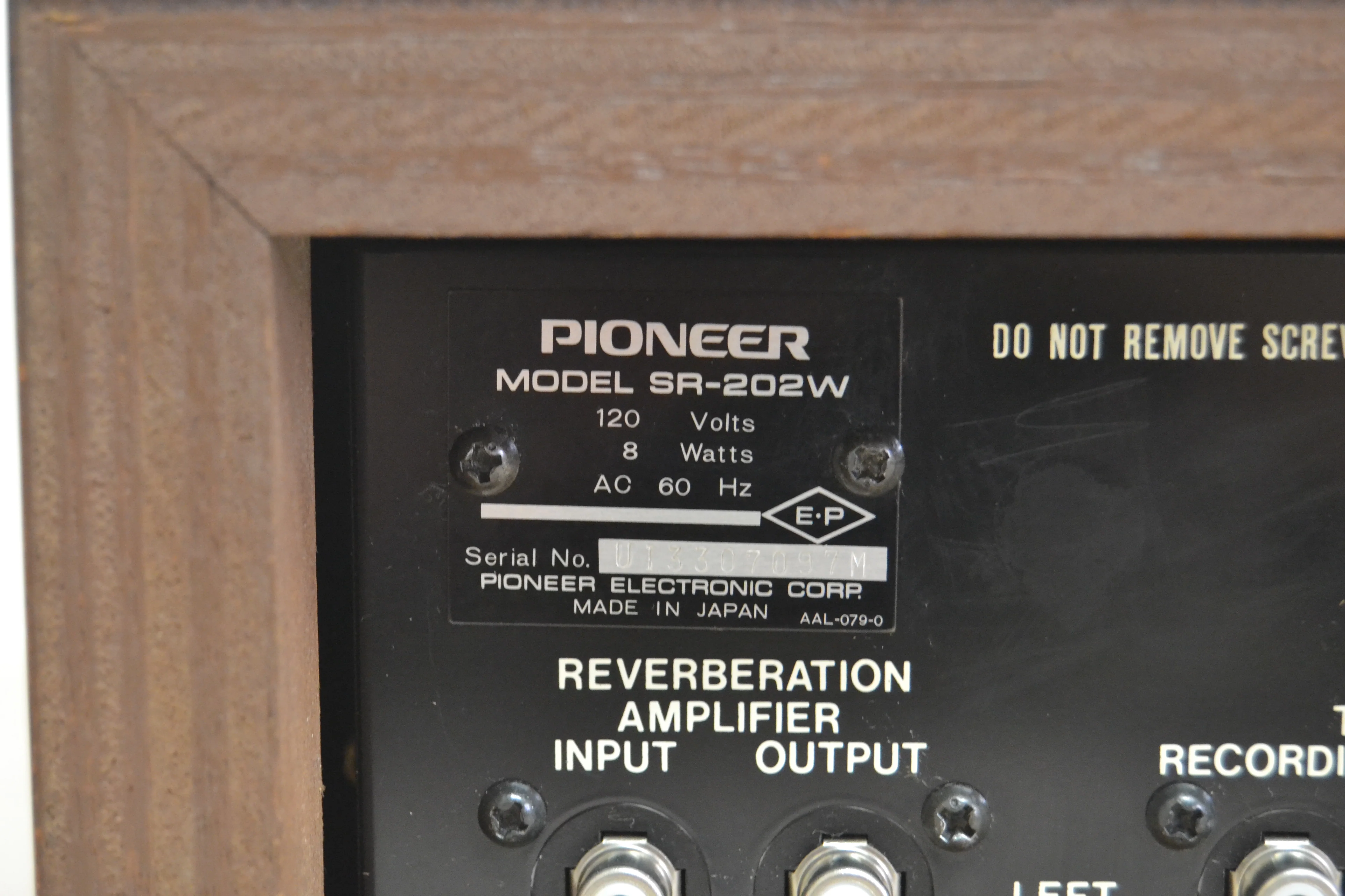 Pioneer SR-202W Reverberation Amplifier * Fully Recapped - Image 10