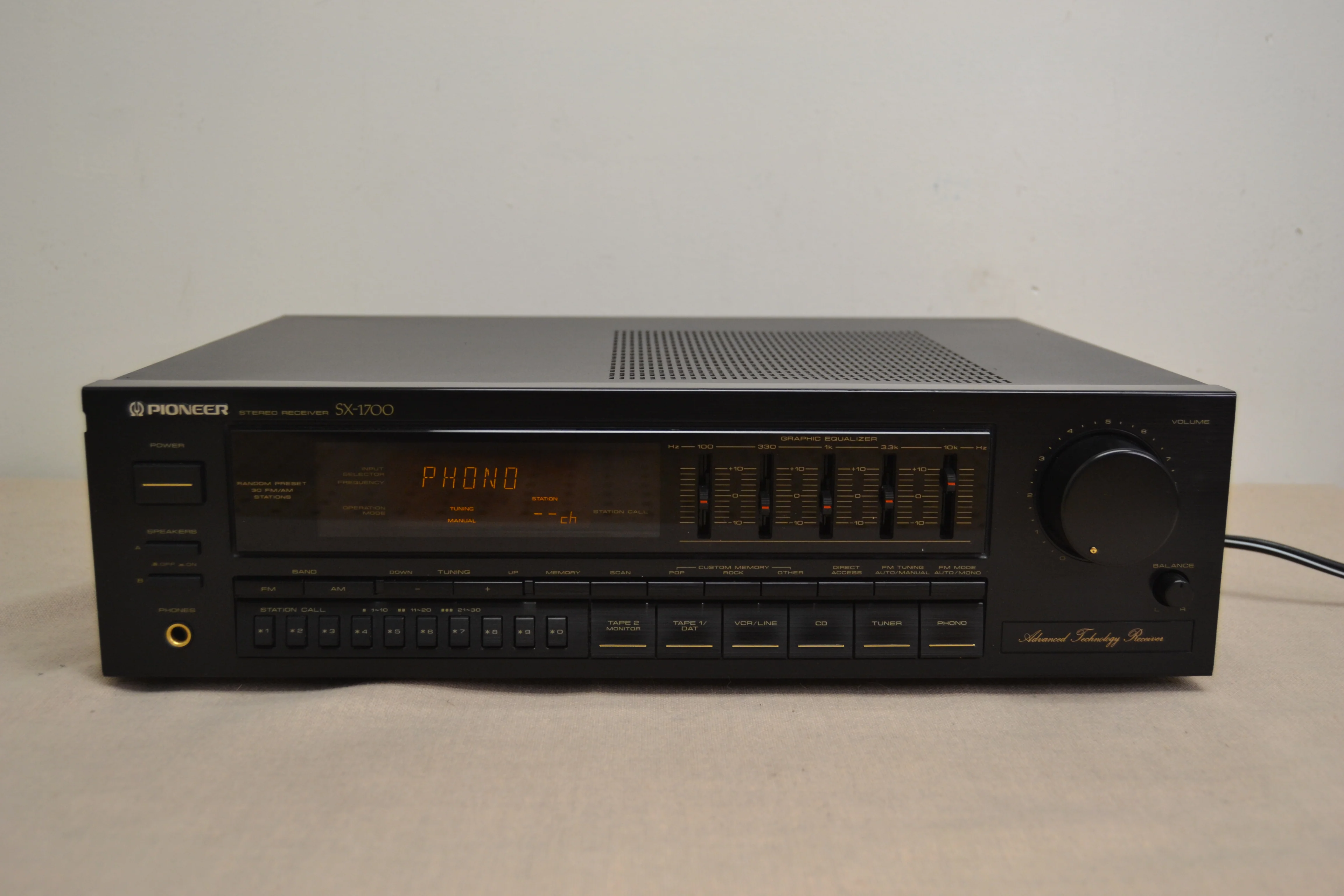 Pioneer SX-1700 Stereo Receiver * 40W RMS * 1989