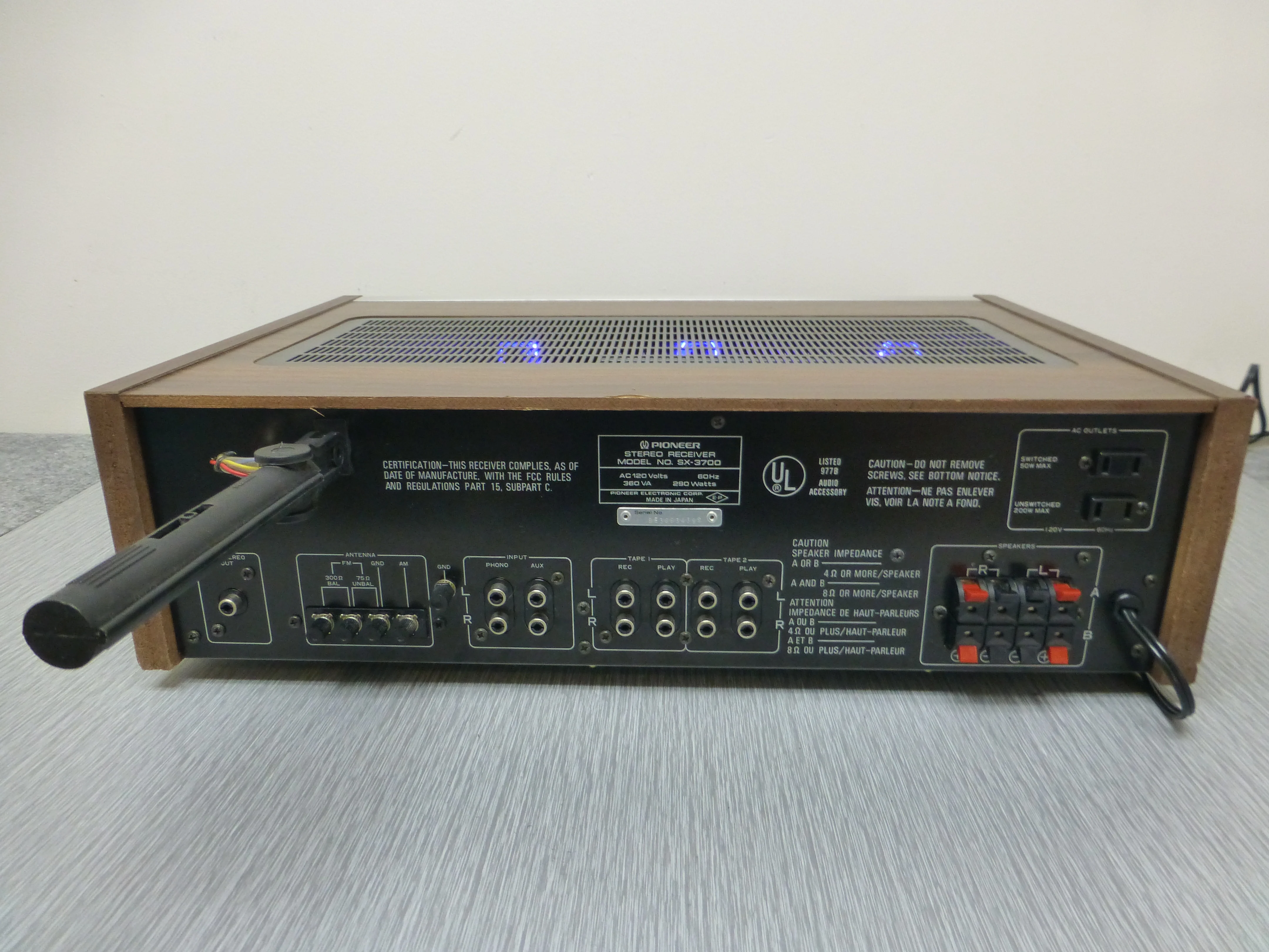 Pioneer SX-3700  AM/FM Stereo Receiver (1980-81) * 45W RMS - Image 8
